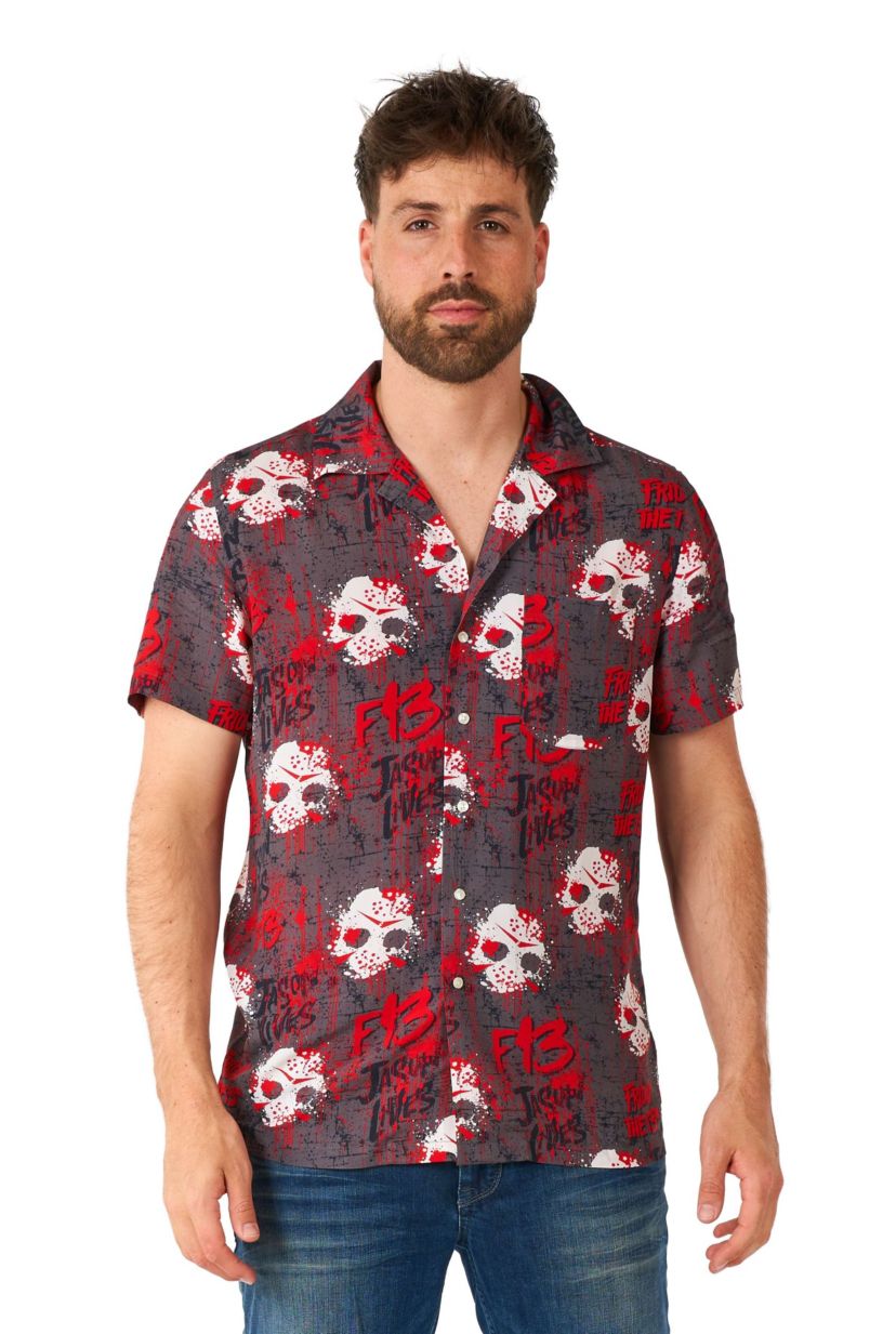 Friday the 13th Hawaiian Short Sleeve Shirt
