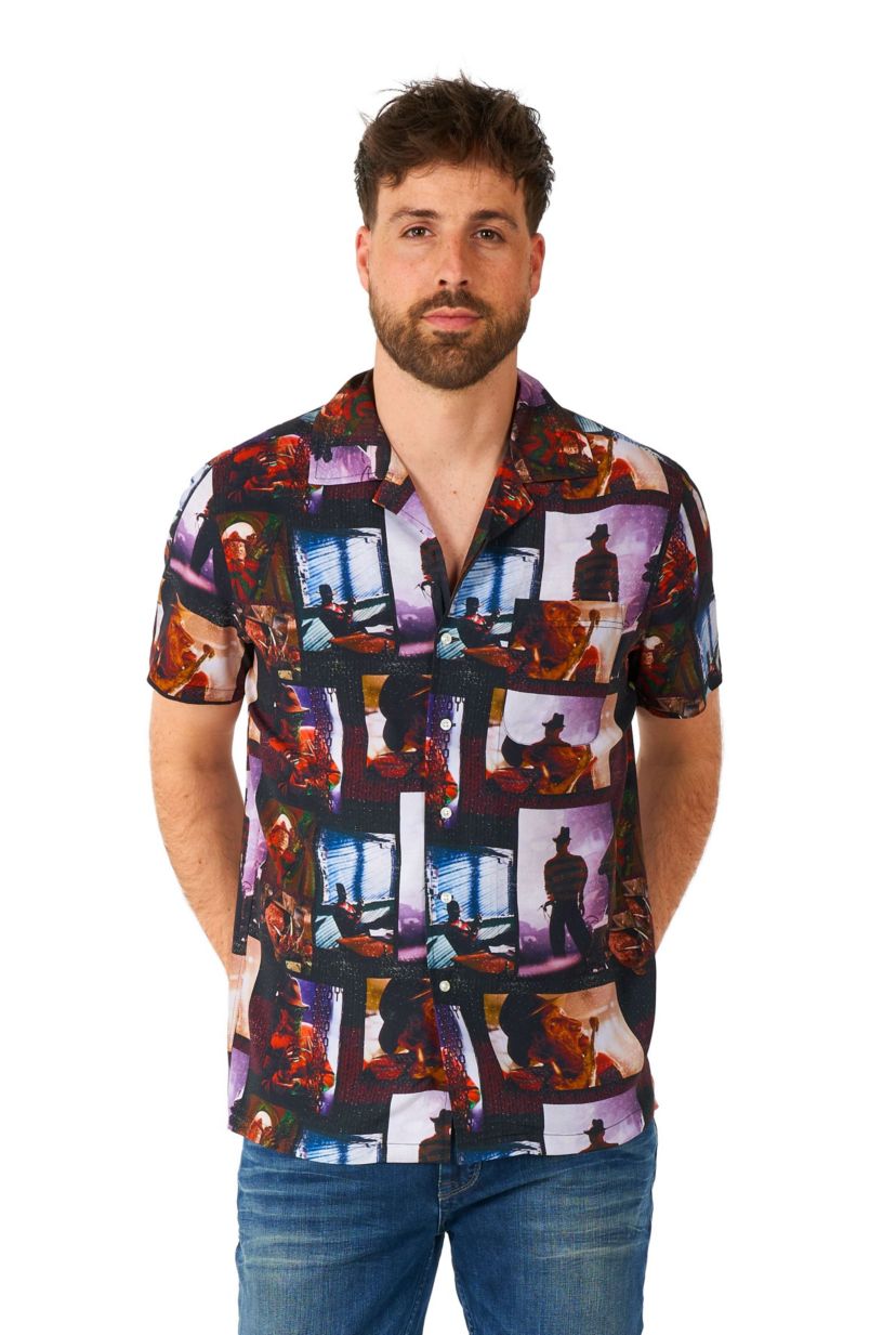 A Nightmare On Elmstreet Hawaiian Short Sleeve Shirt