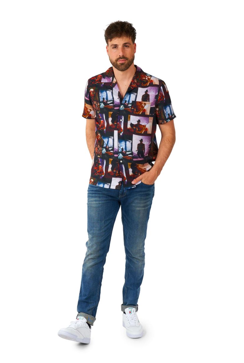A Nightmare On Elmstreet Hawaiian Short Sleeve Shirt