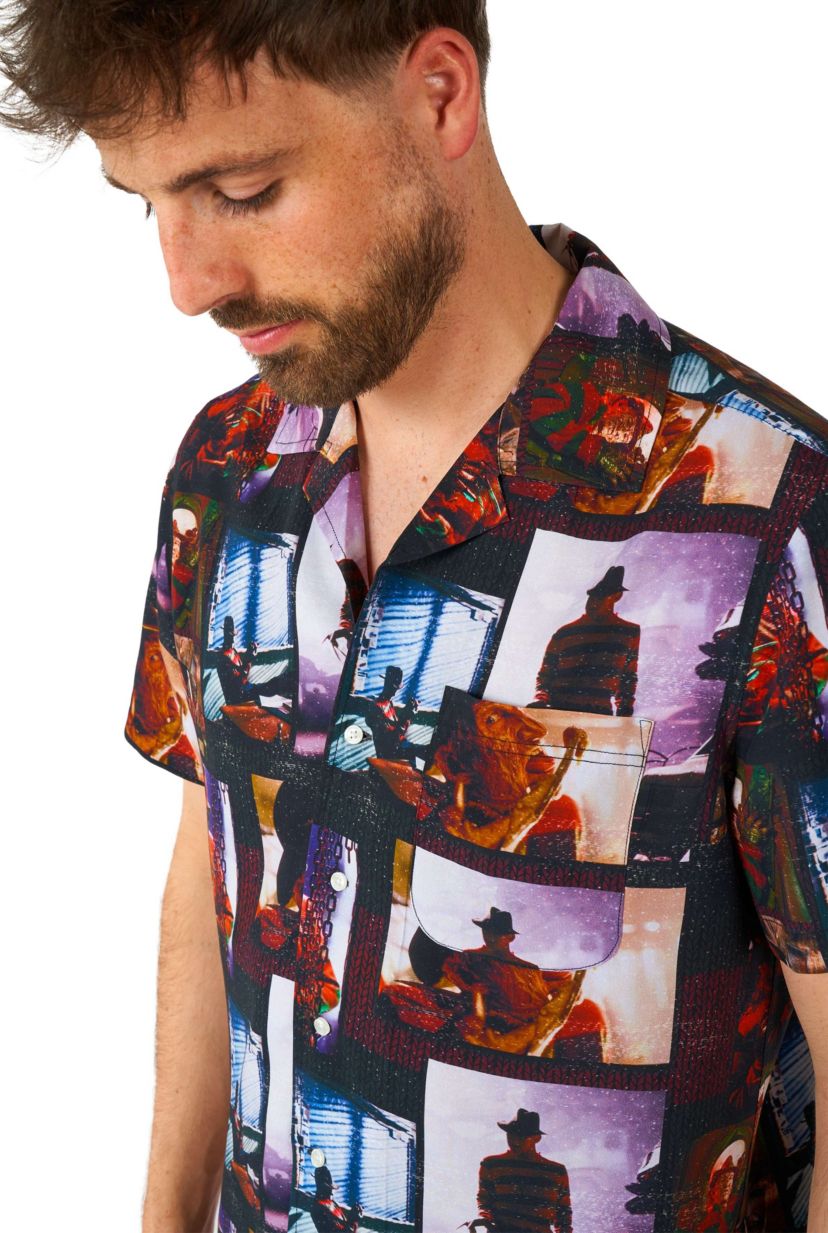 A Nightmare On Elmstreet Hawaiian Short Sleeve Shirt