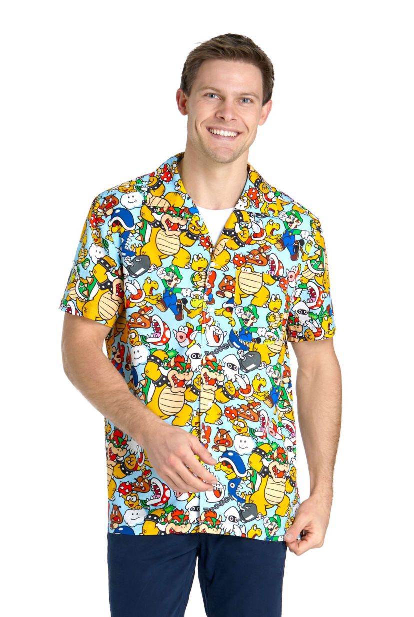 Bowsers Kingdom Hawaiians  Hawaiian Short Sleeve Shirt