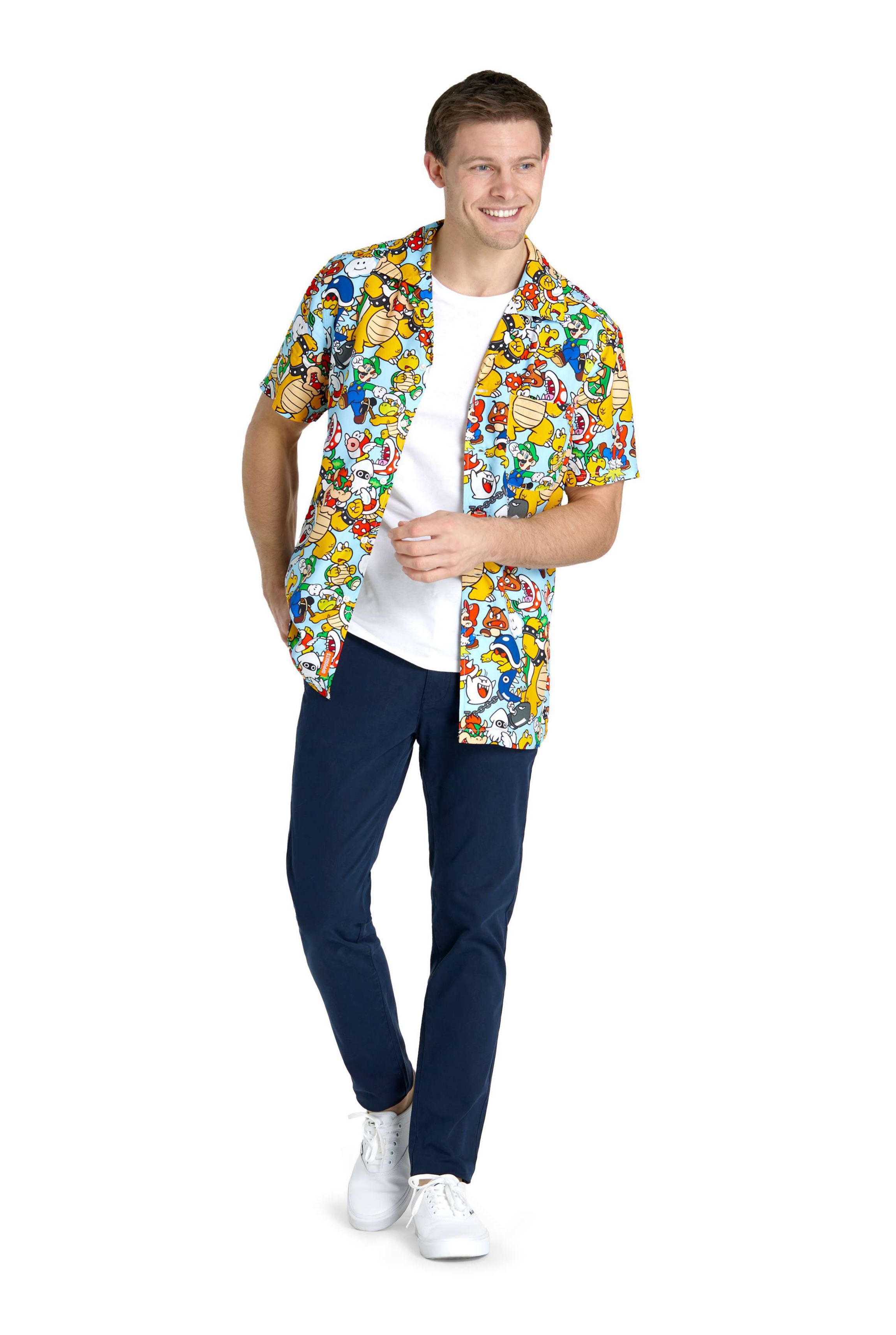 Bowsers Kingdom Hawaiians  Hawaiian Short Sleeve Shirt