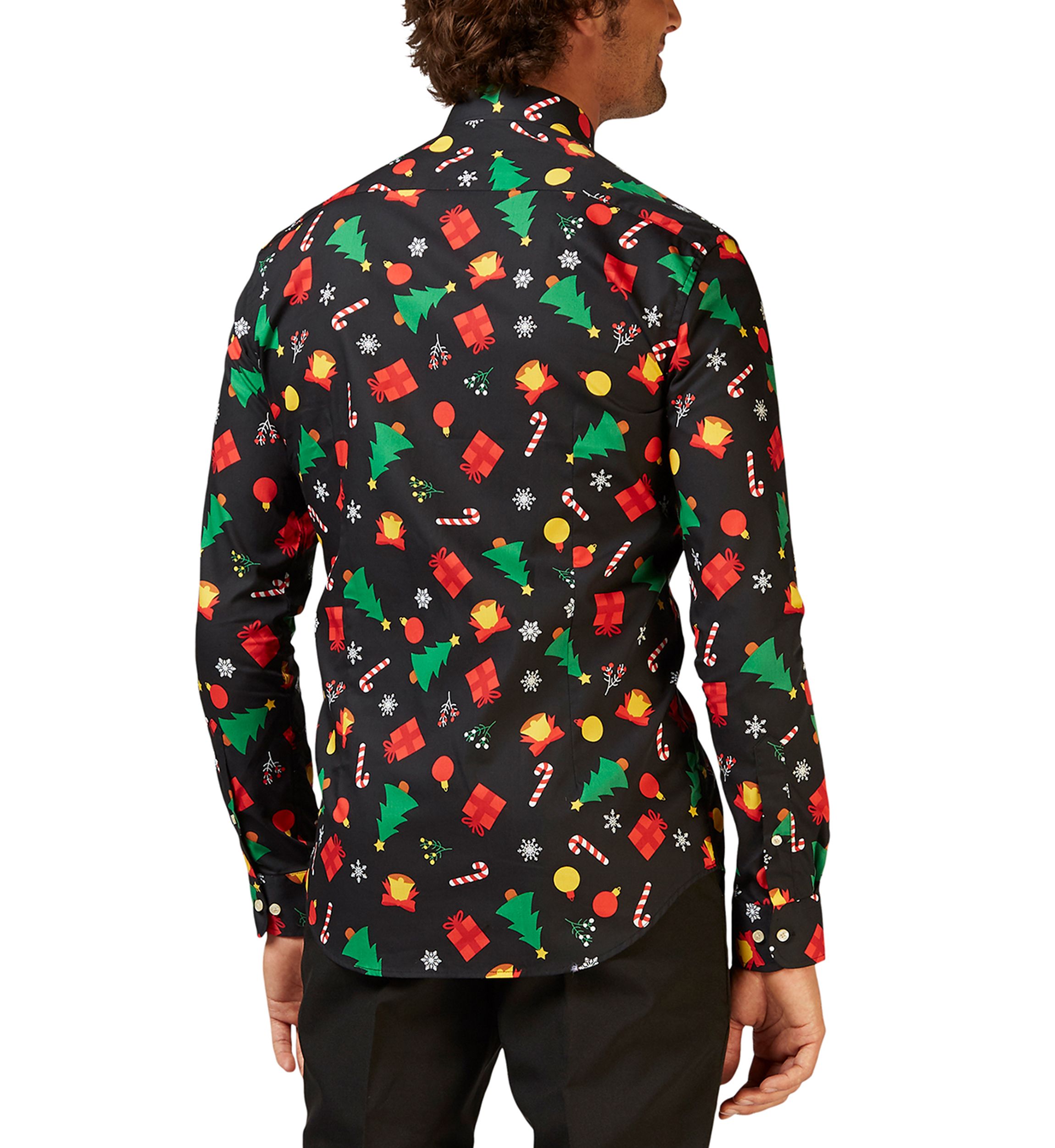 Christmas Icons Black Long Sleeve Shirt