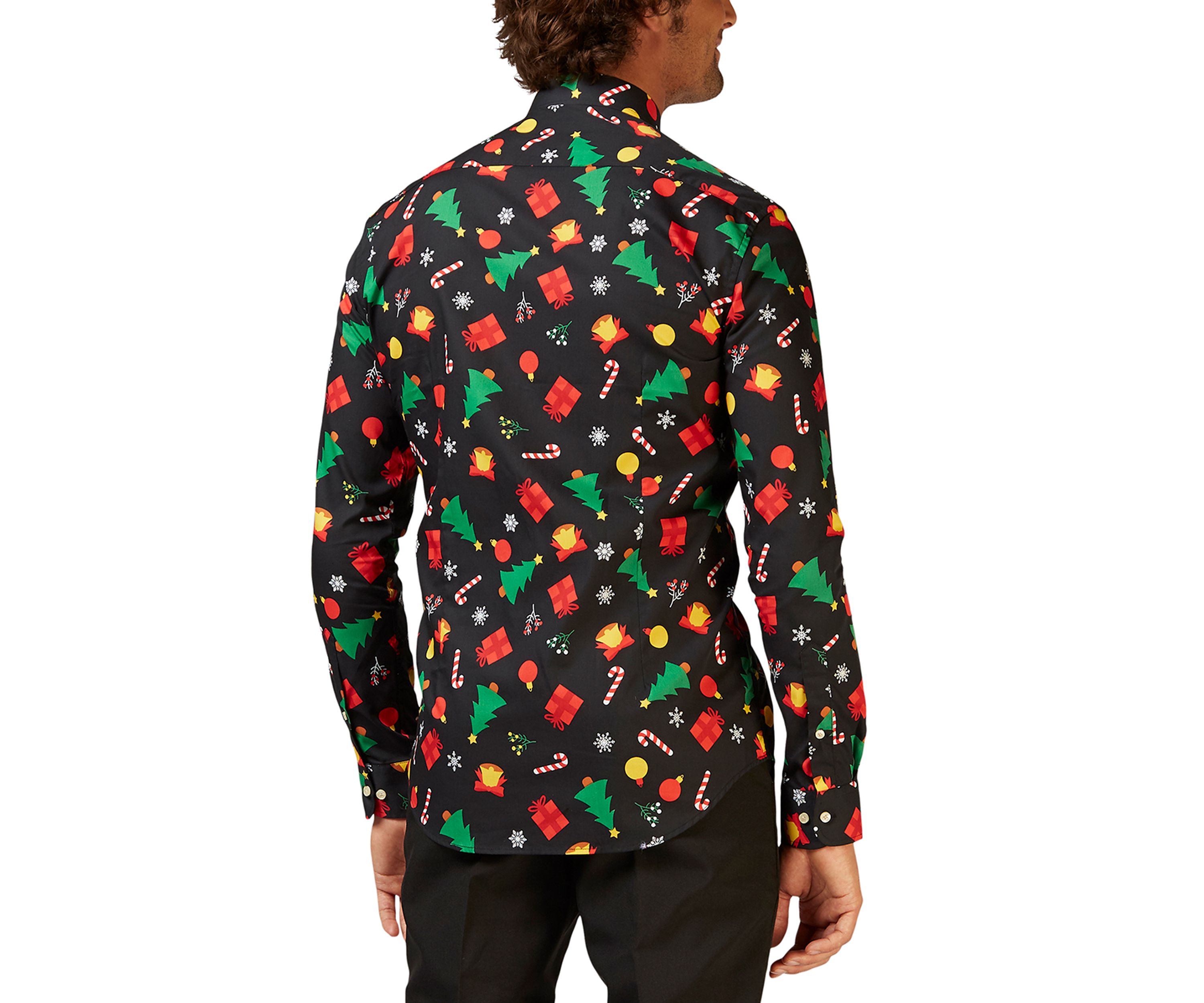 Christmas Icons Black Long Sleeve Shirt