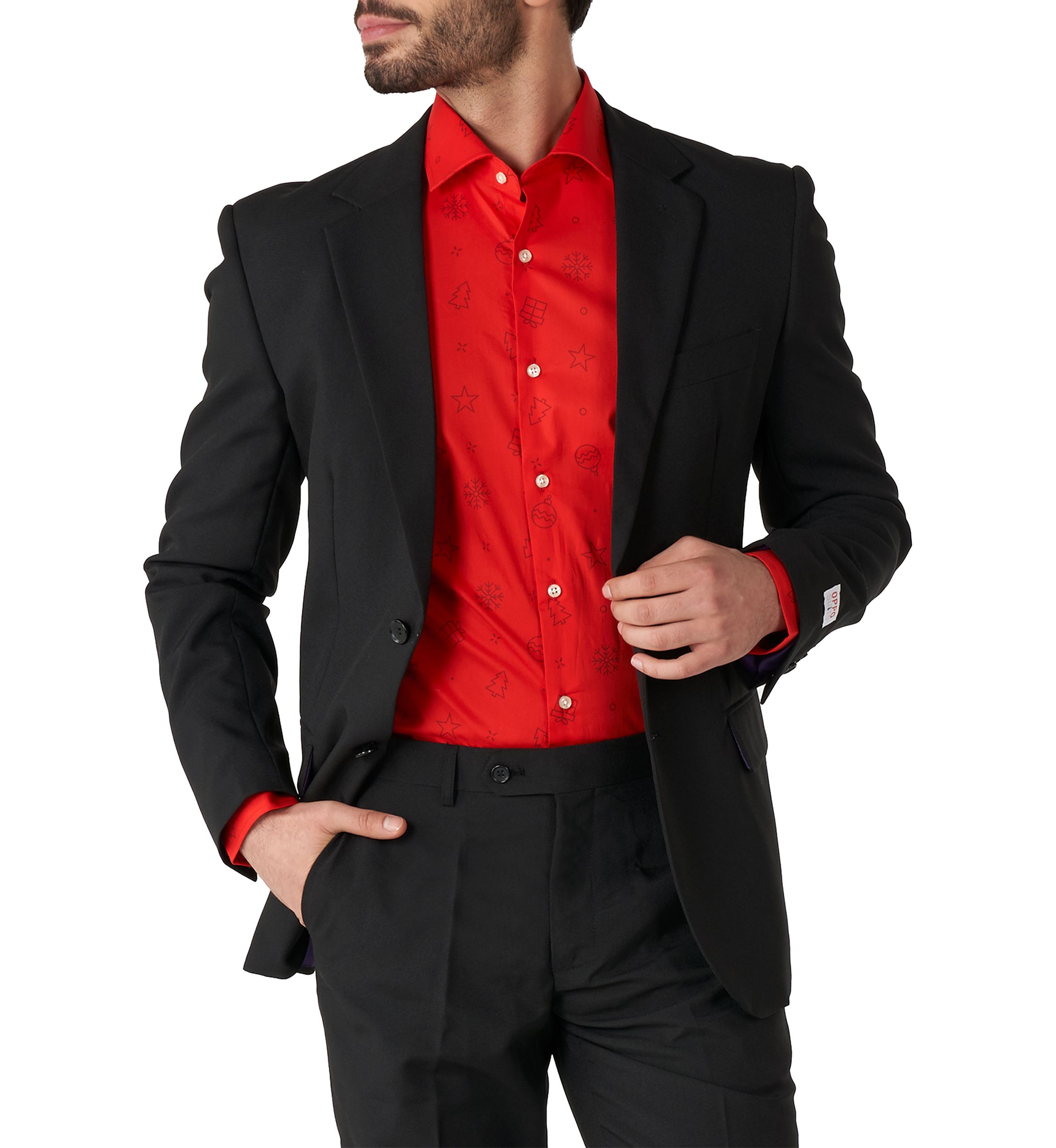 Christmas Icons Red Long Sleeve Shirt