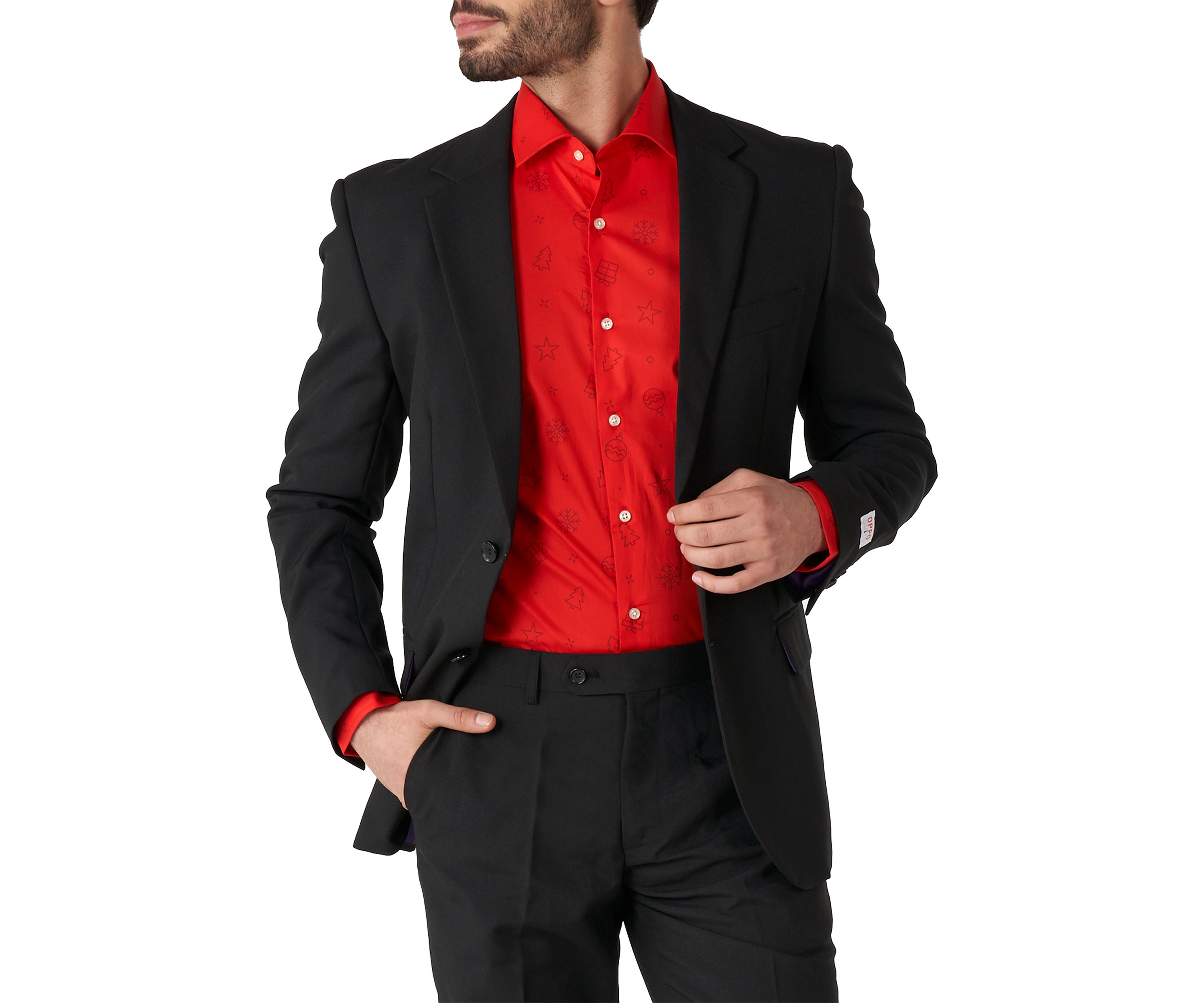 Christmas Icons Red Long Sleeve Shirt