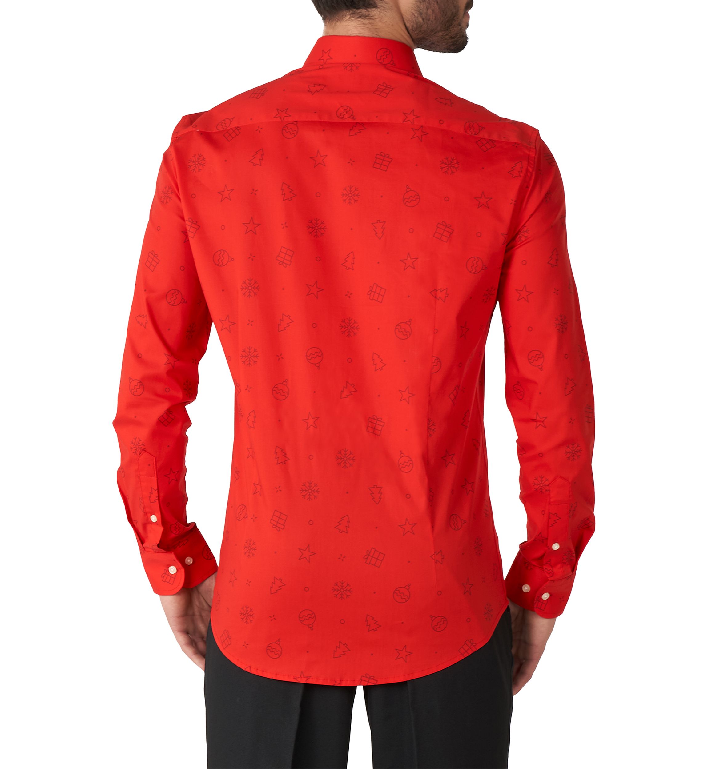 Christmas Icons Red Long Sleeve Shirt