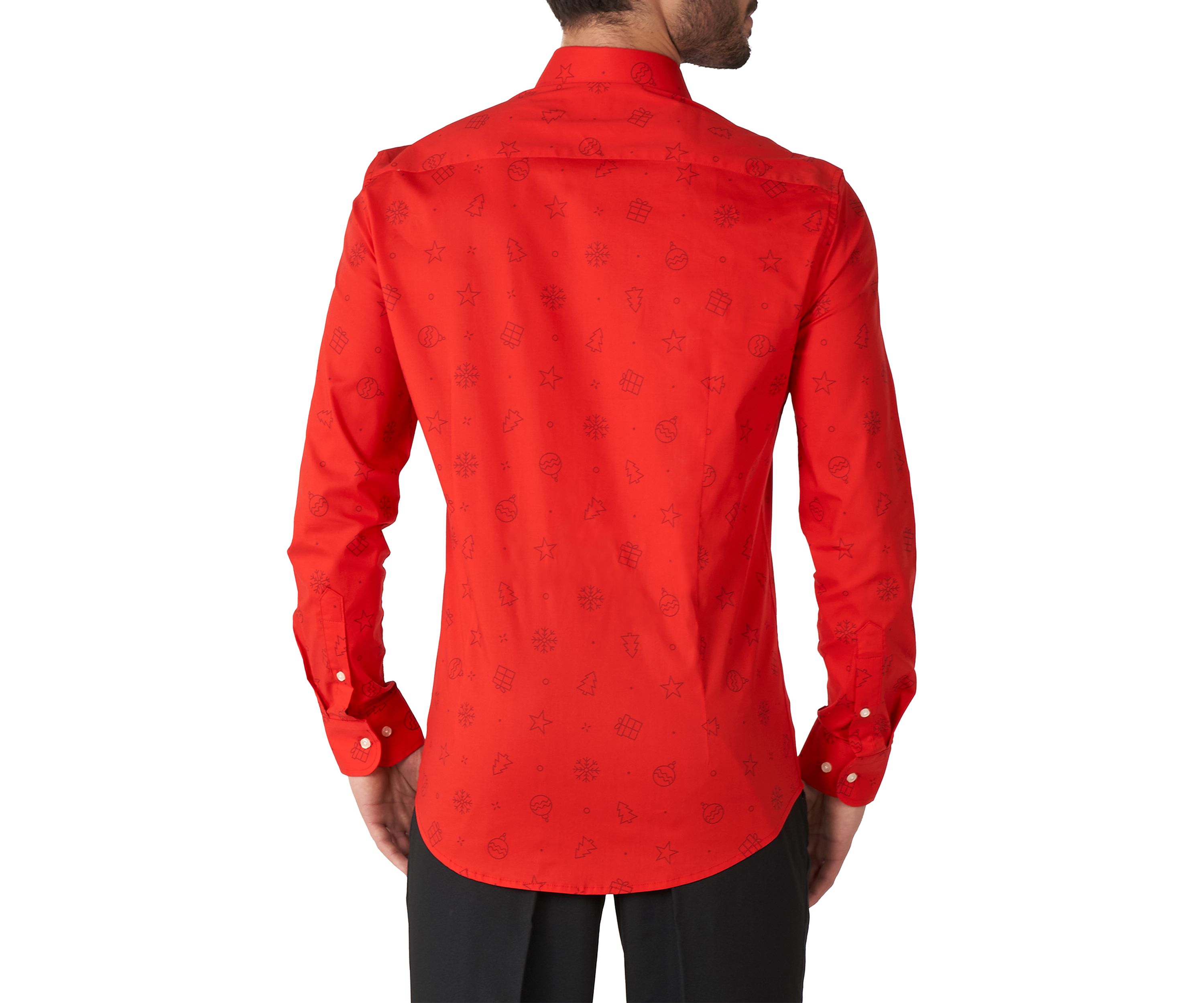 Christmas Icons Red Long Sleeve Shirt