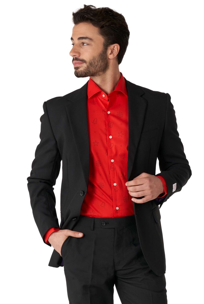 Christmas Icons Red Long Sleeve Shirt