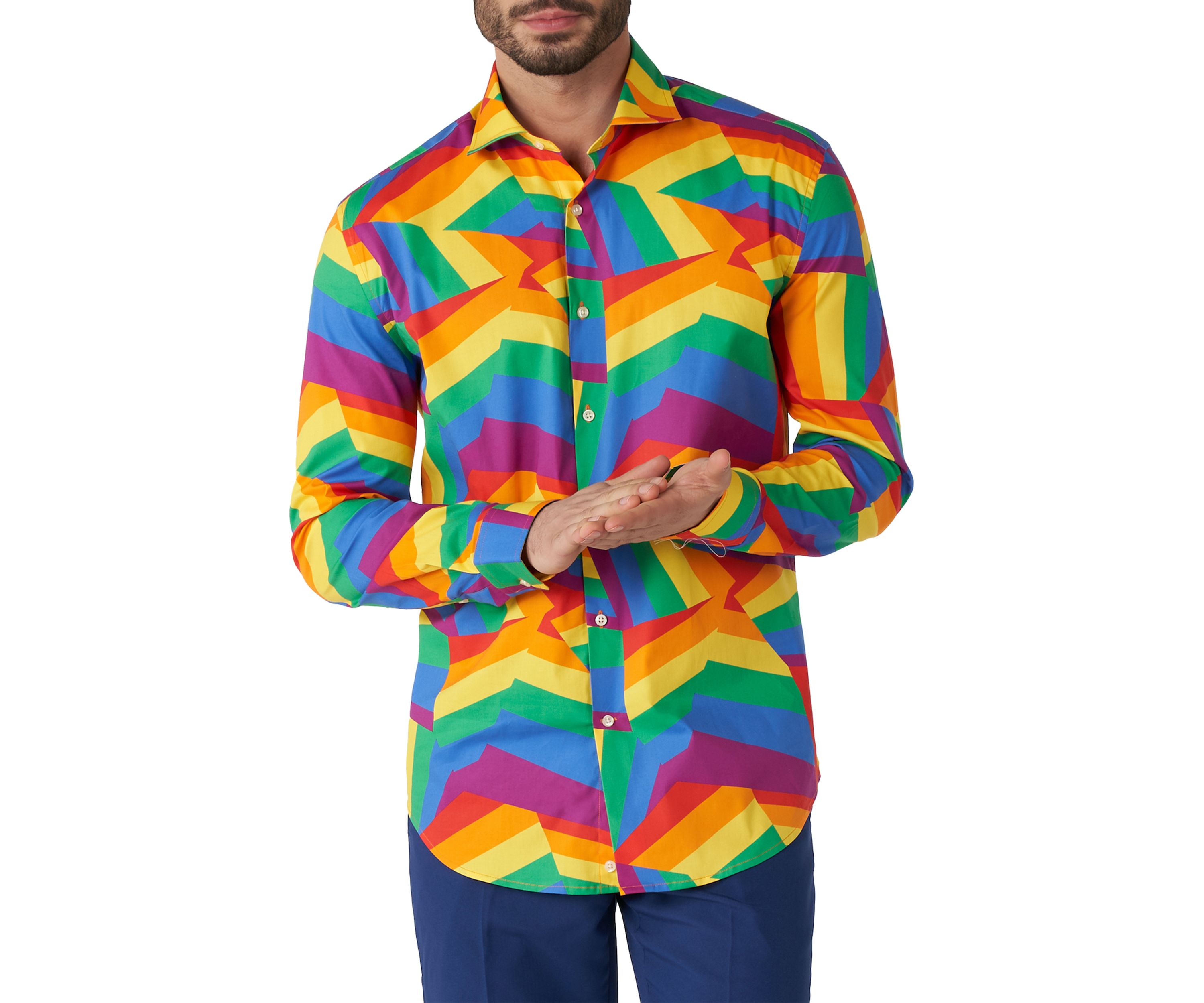 Zig Zag Rainbow Long Sleeve Shirt