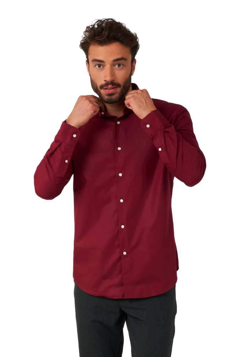 Blazing Burgundy Long Sleeve Shirt