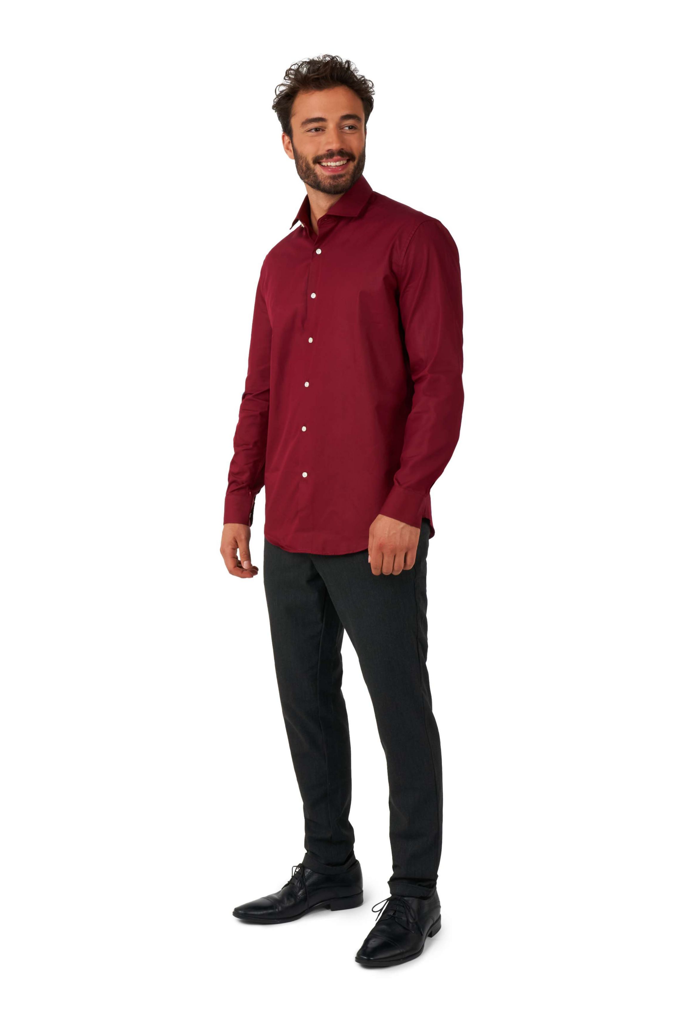 Blazing Burgundy Long Sleeve Shirt