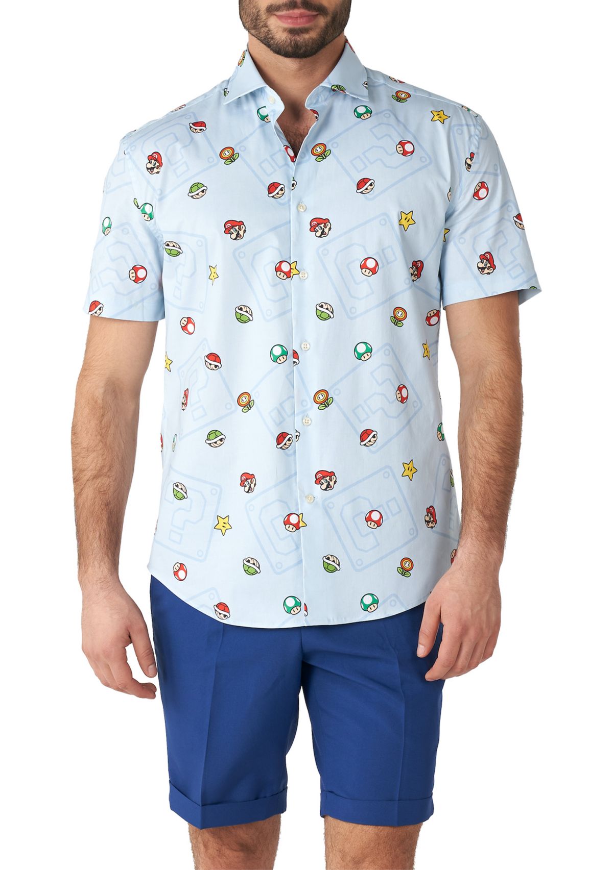Super Mario Icons Short Sleeve Shirt