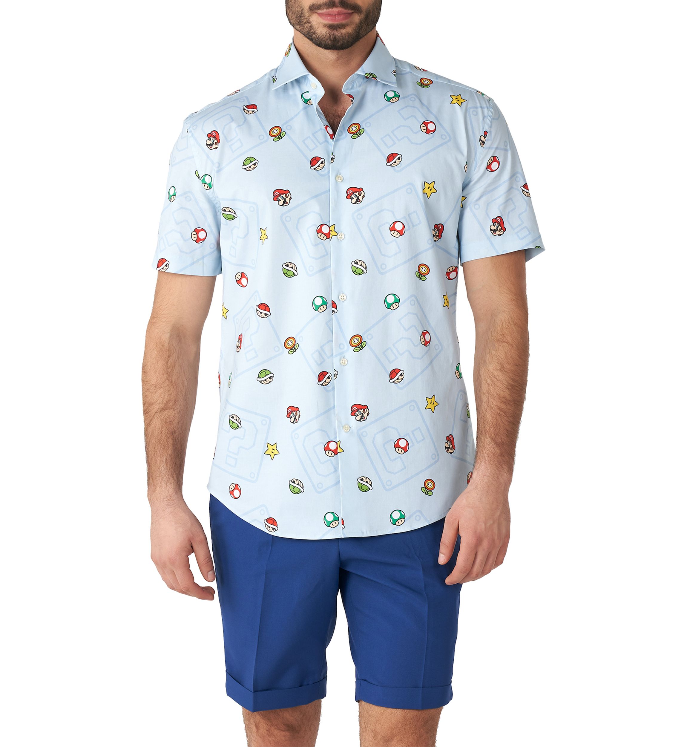Super Mario Icons Short Sleeve Shirt