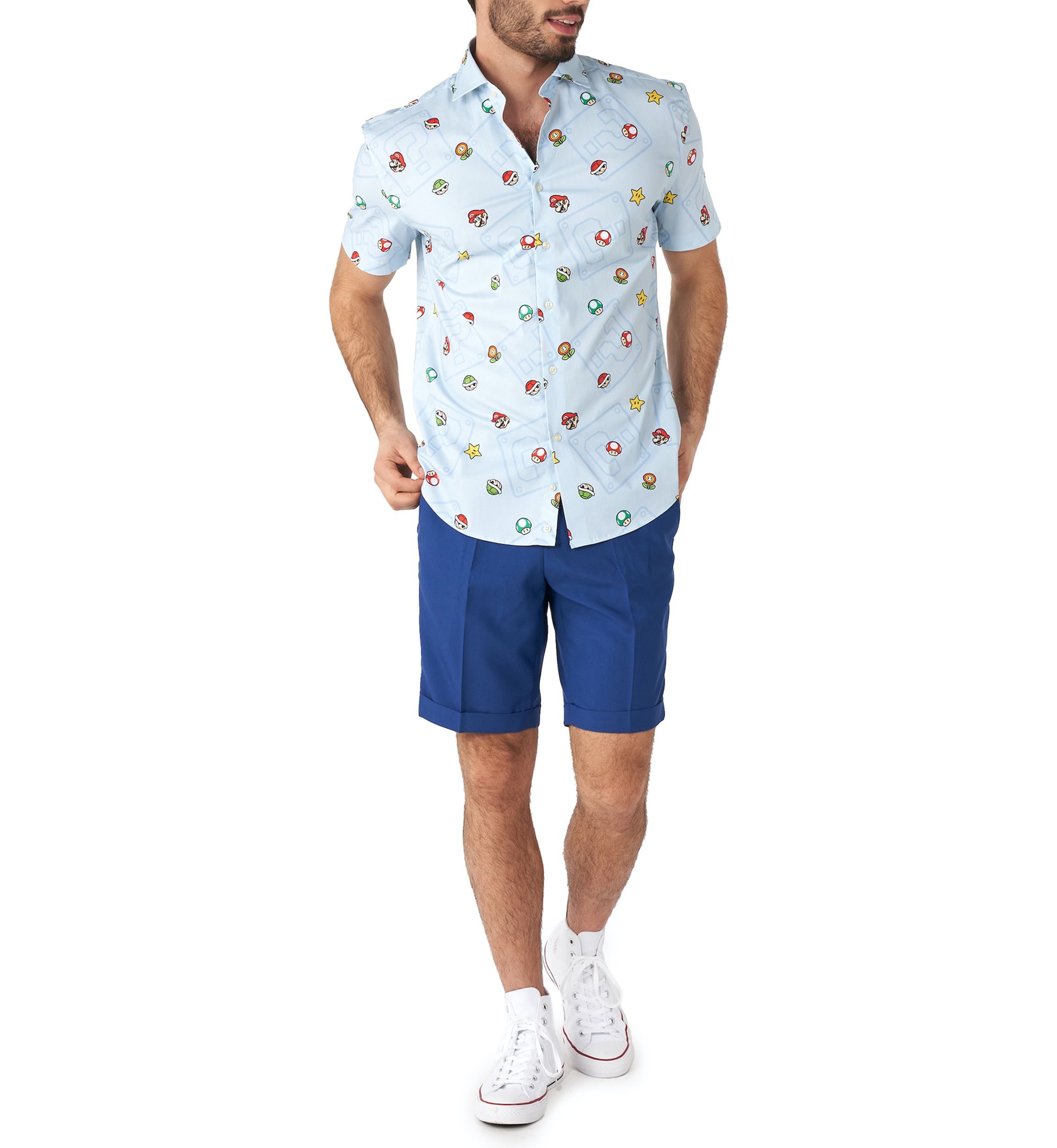 Super Mario Icons Short Sleeve Shirt