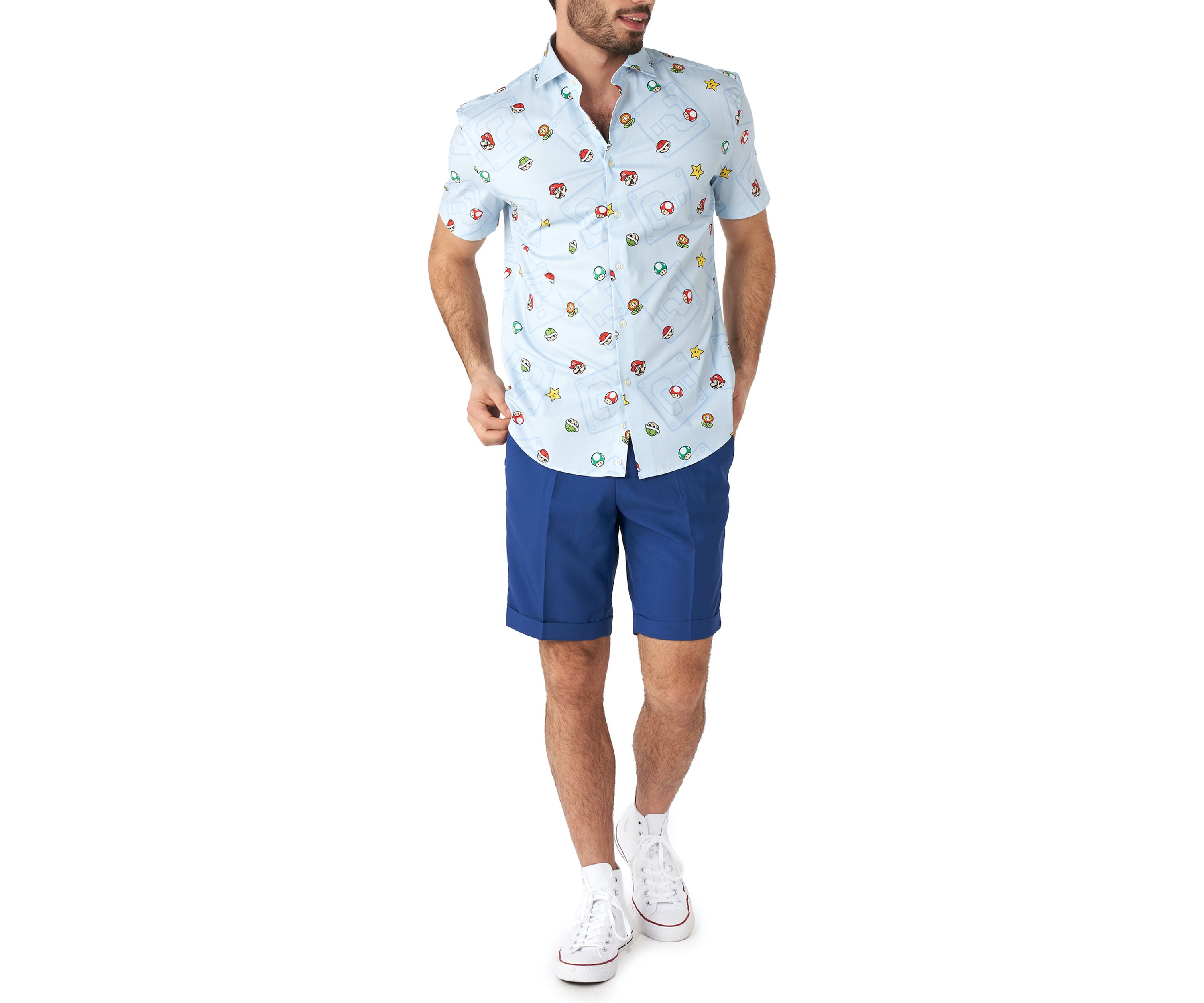 Super Mario Icons Short Sleeve Shirt