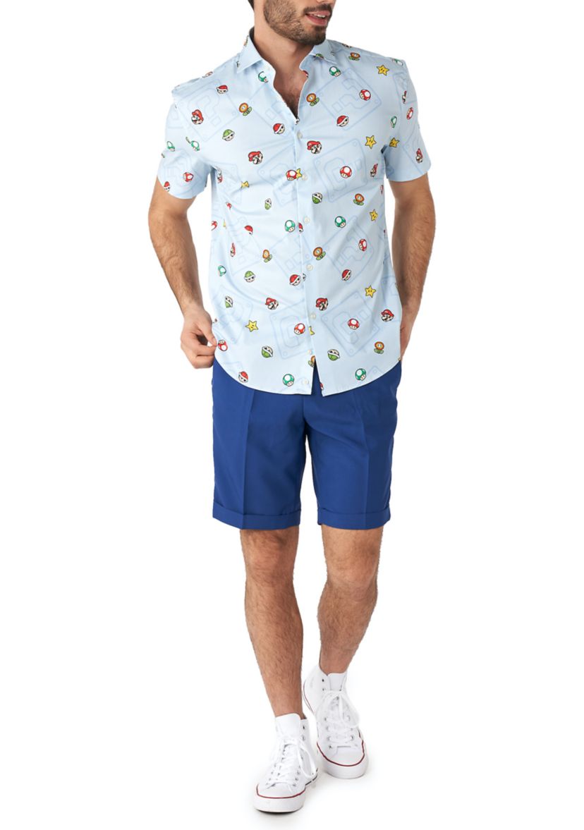 Super Mario Icons Short Sleeve Shirt