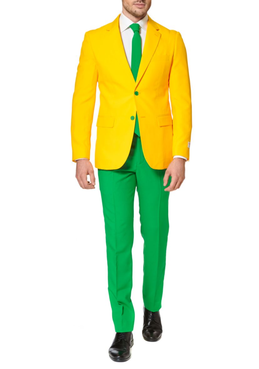 Green and Gold  2 Piece Suit + Tie