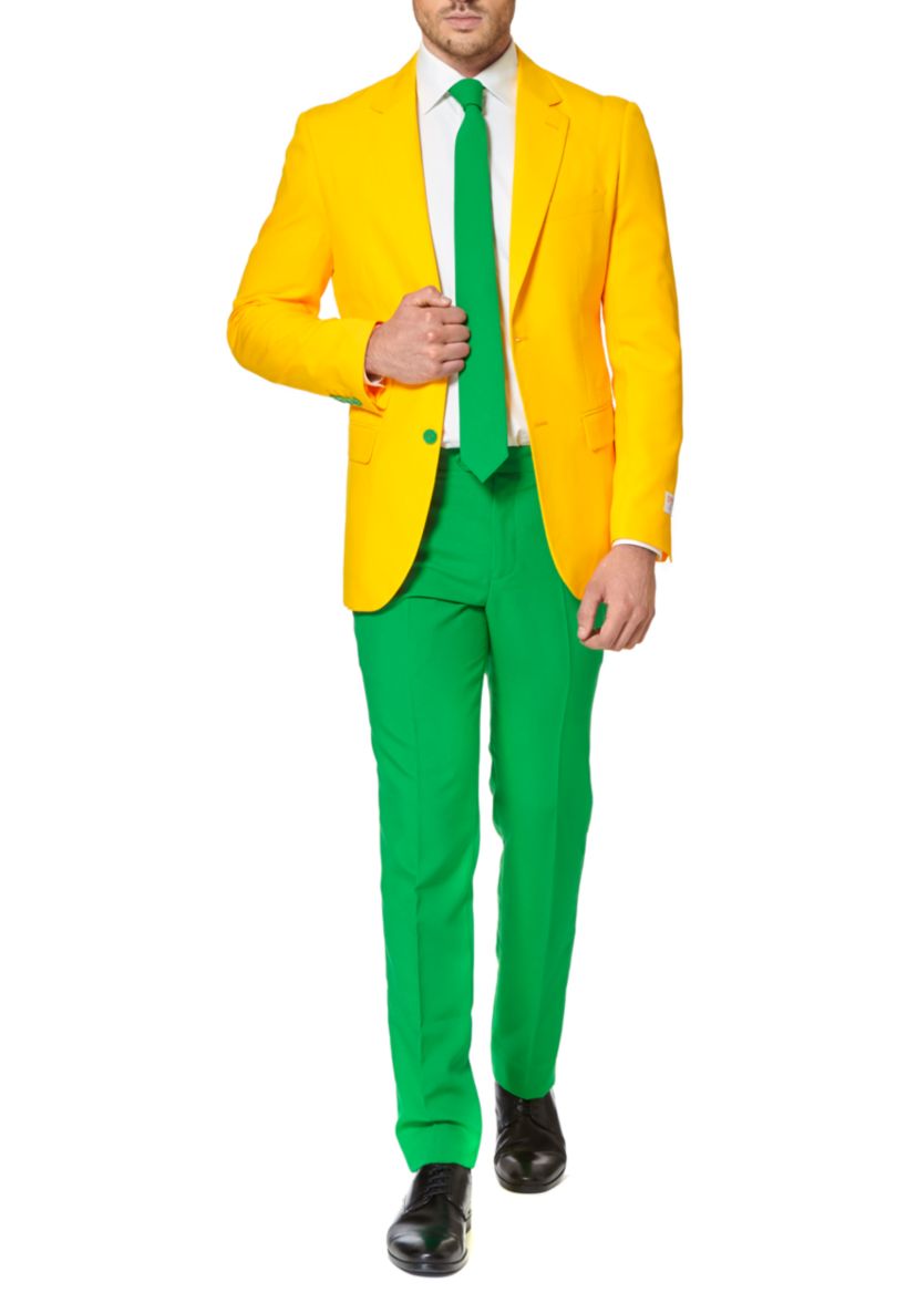 Green and Gold  2 Piece Suit + Tie