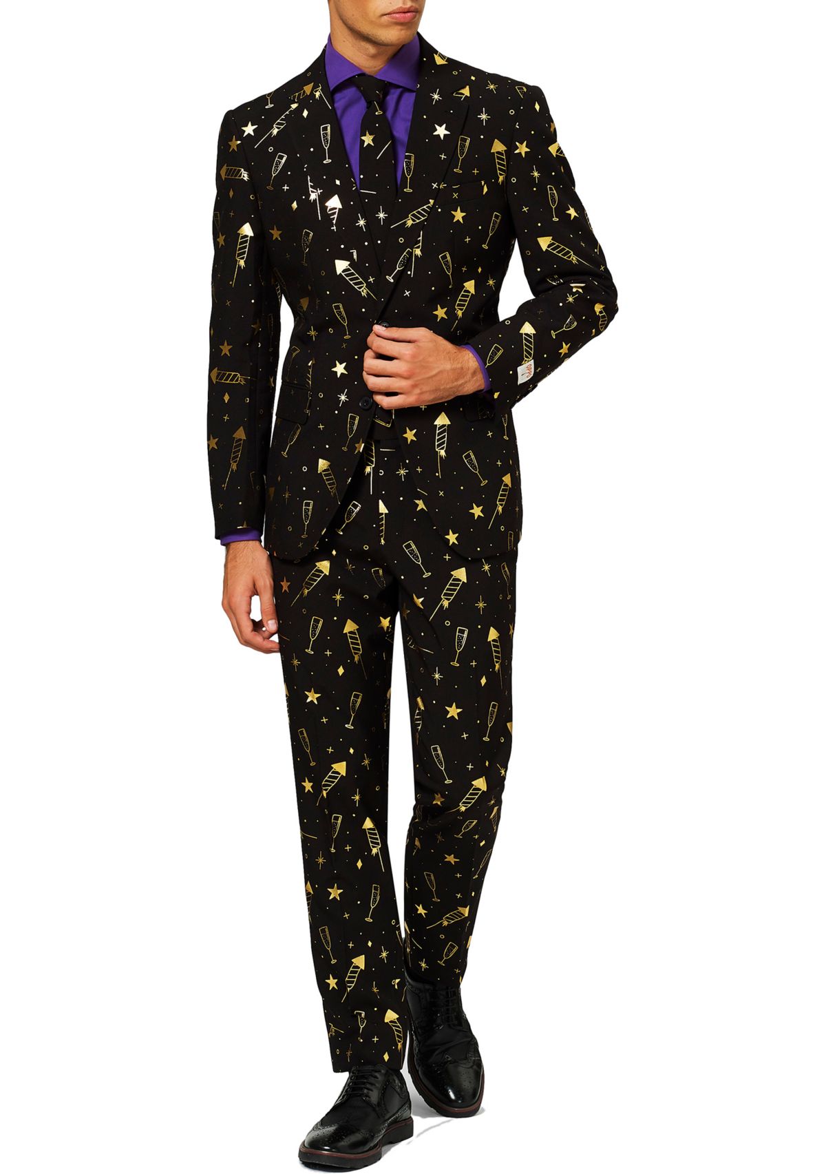 Fancy Fireworks  2 Piece Suit + Tie