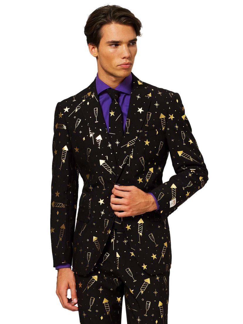 Fancy Fireworks  2 Piece Suit + Tie