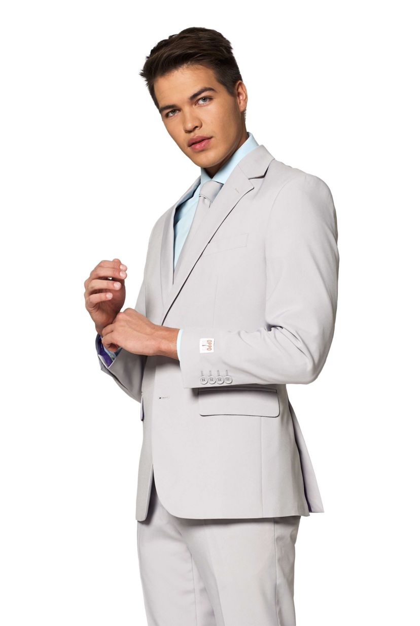 Groovy Grey  2 Piece Suit + Tie