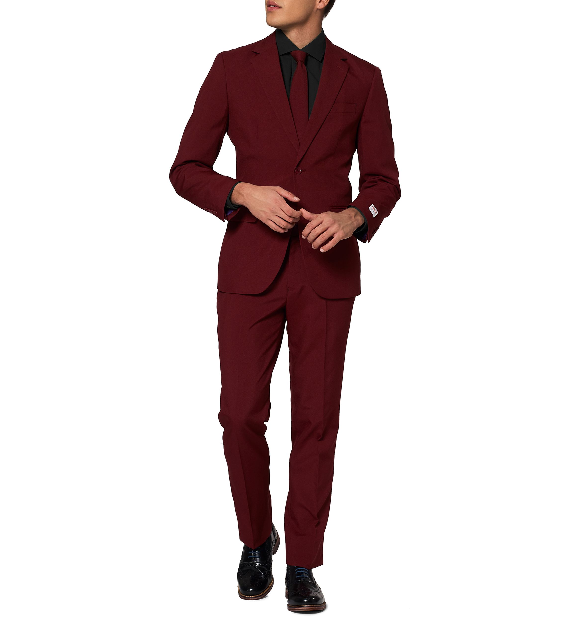 Blazing Burgundy  2 Piece Suit + Tie
