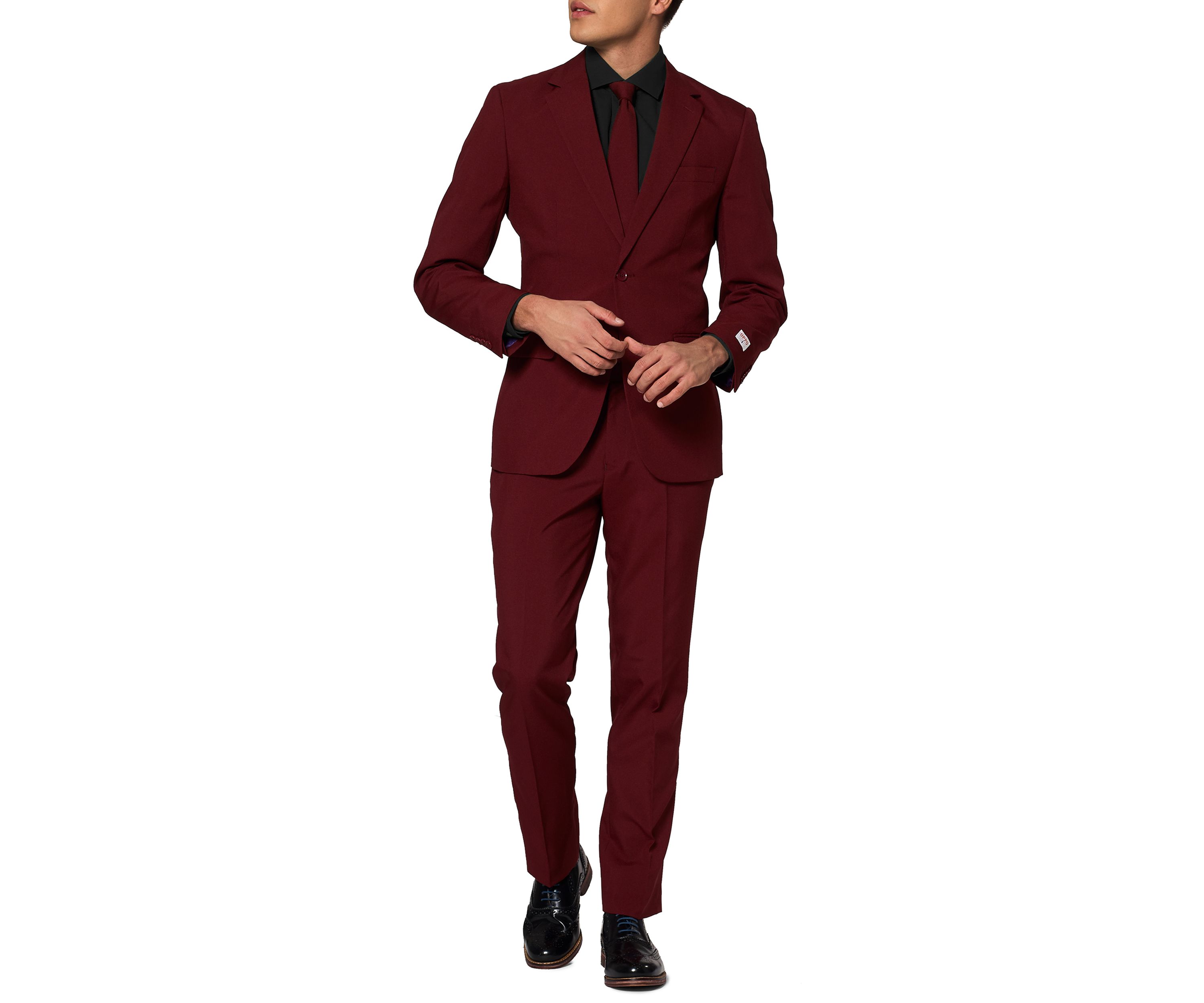 Blazing Burgundy  2 Piece Suit + Tie