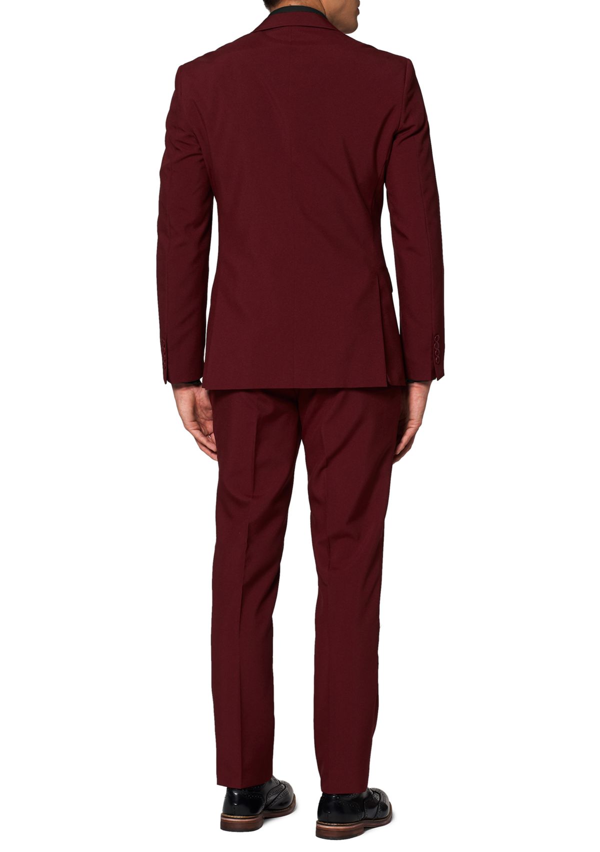 Blazing Burgundy  2 Piece Suit + Tie