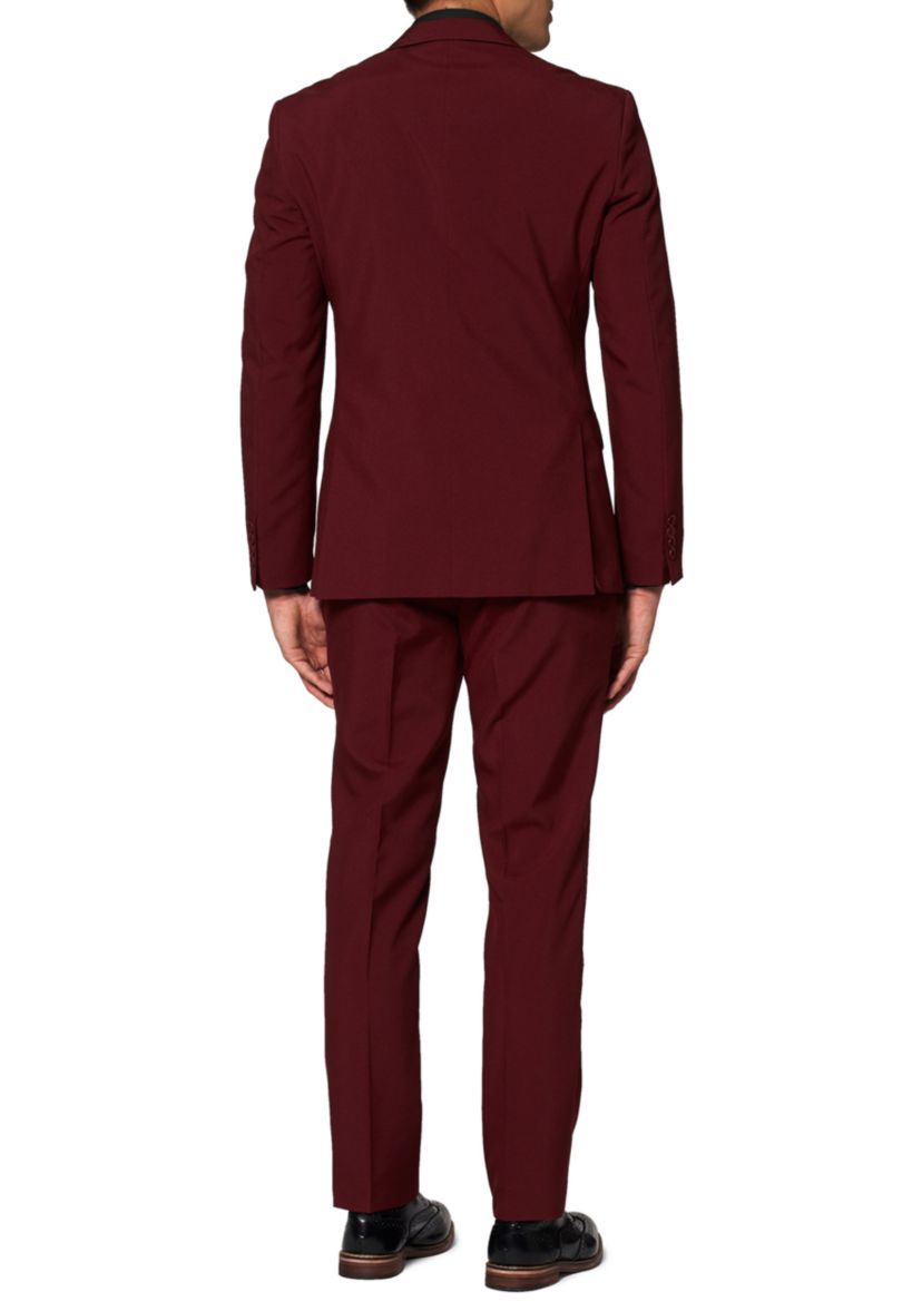 Blazing Burgundy  2 Piece Suit + Tie