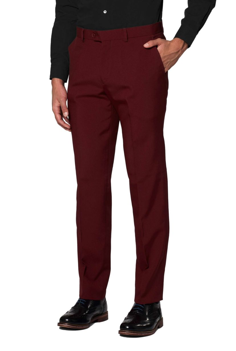 Blazing Burgundy  2 Piece Suit + Tie