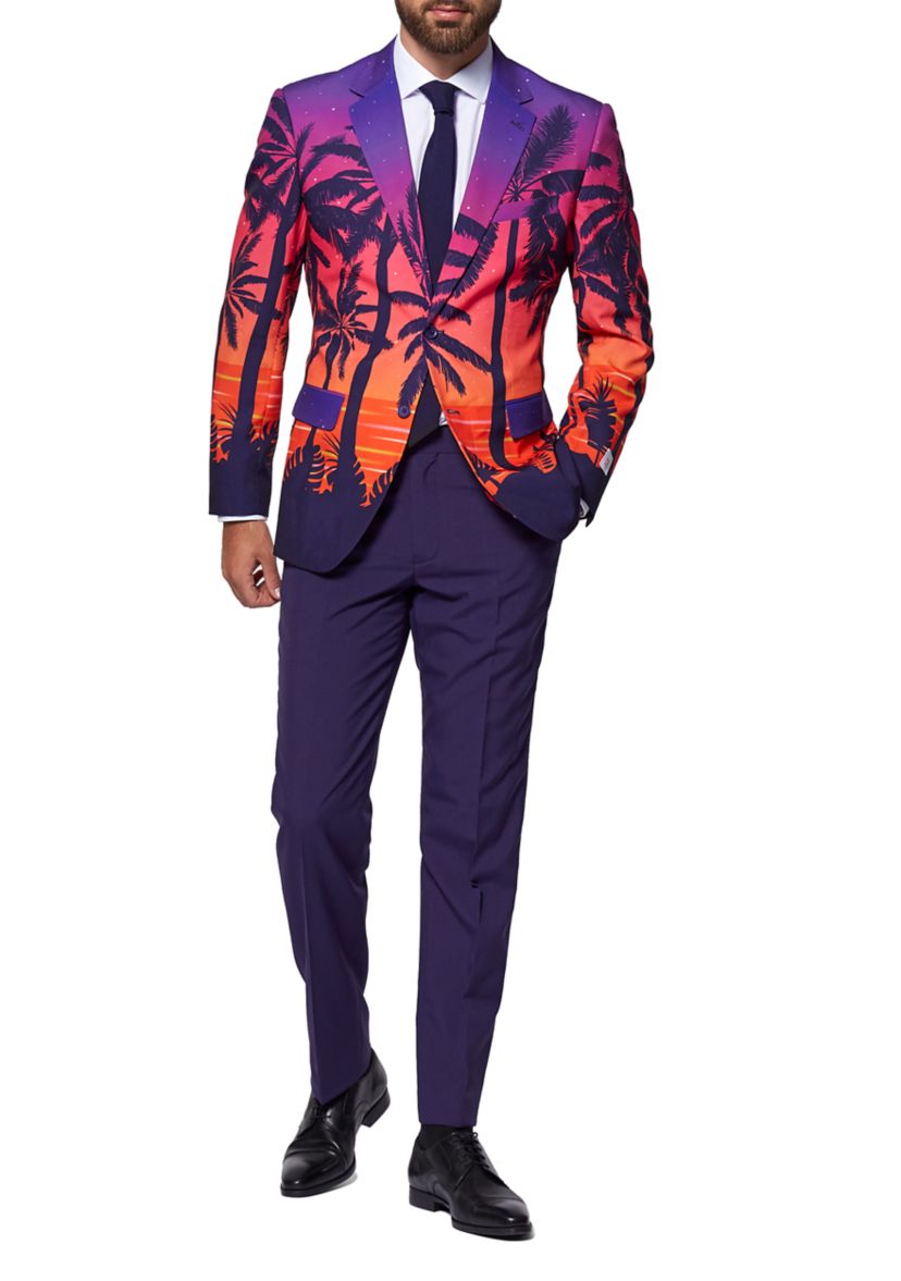 Suave Sunset  2 Piece Suit + Tie