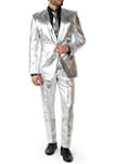 Shiny Silver Metallic Party Suit