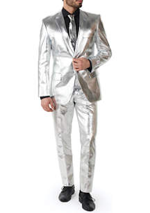 OppoSuits Shiny Silver - 3 Piece Suit | belk