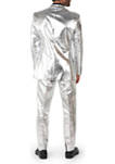 Shiny Silver Metallic Party Suit