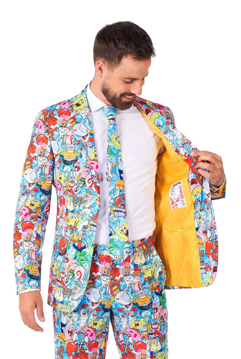 SpongeBob™ Frenzy 2 Piece Suit + Tie