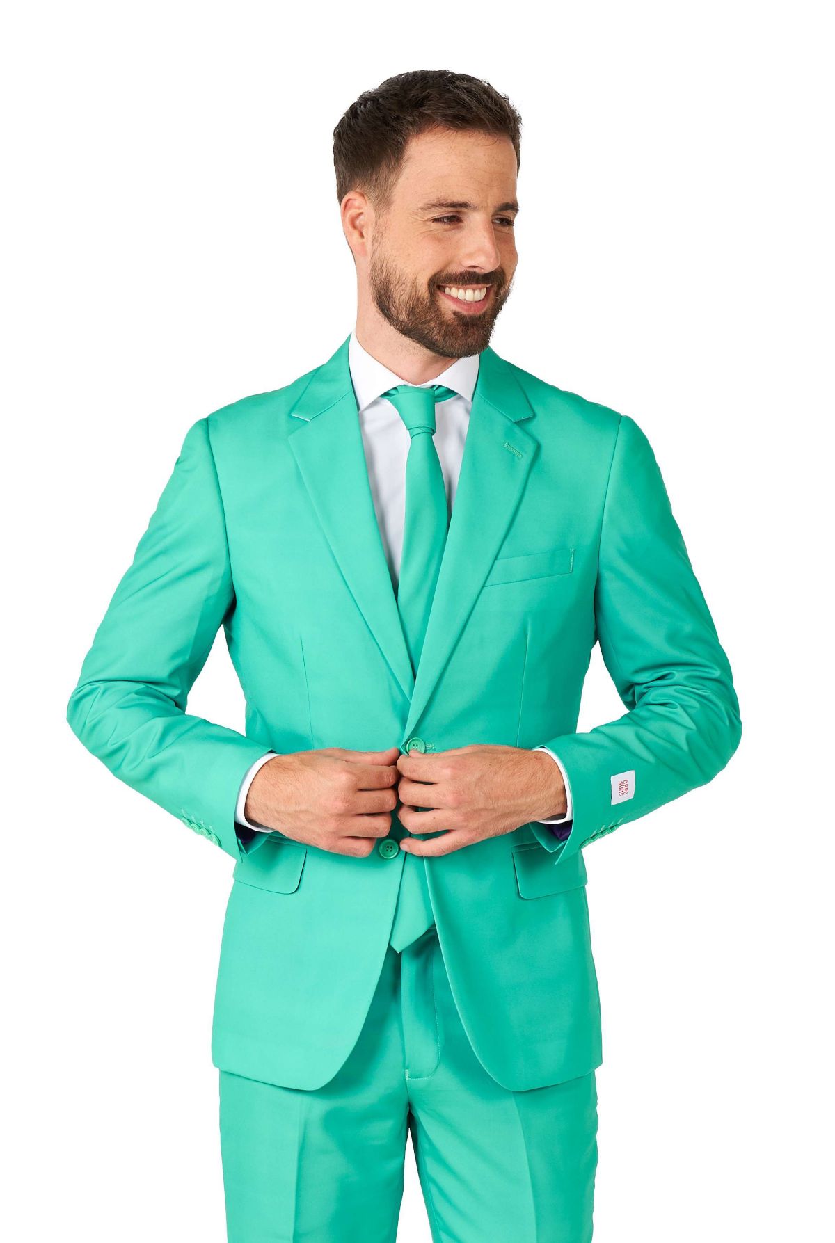 Trendy Turquoise  2 Piece Suit + Tie