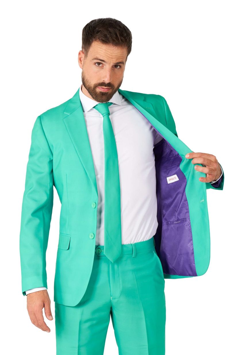 Trendy Turquoise  2 Piece Suit + Tie