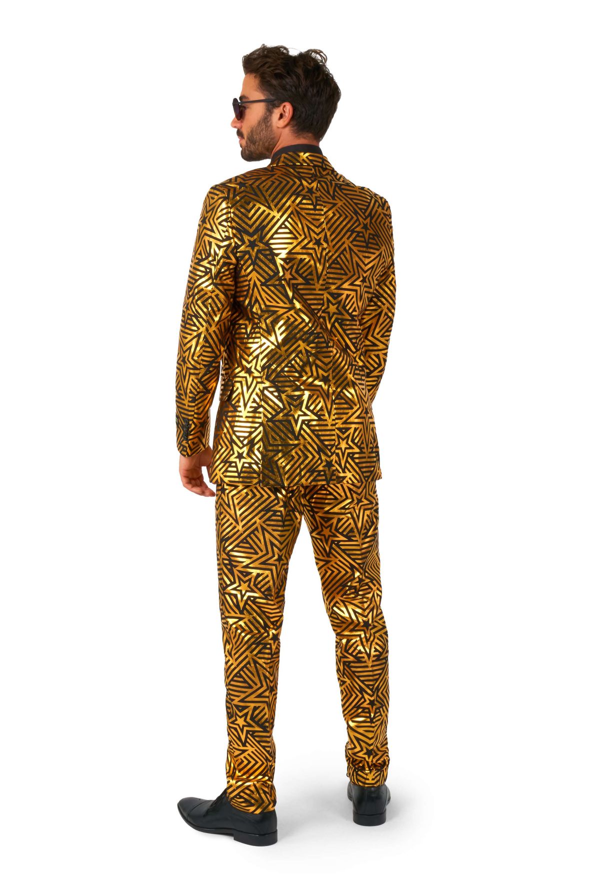 Golden Geo Star  2 Piece Suit + Tie