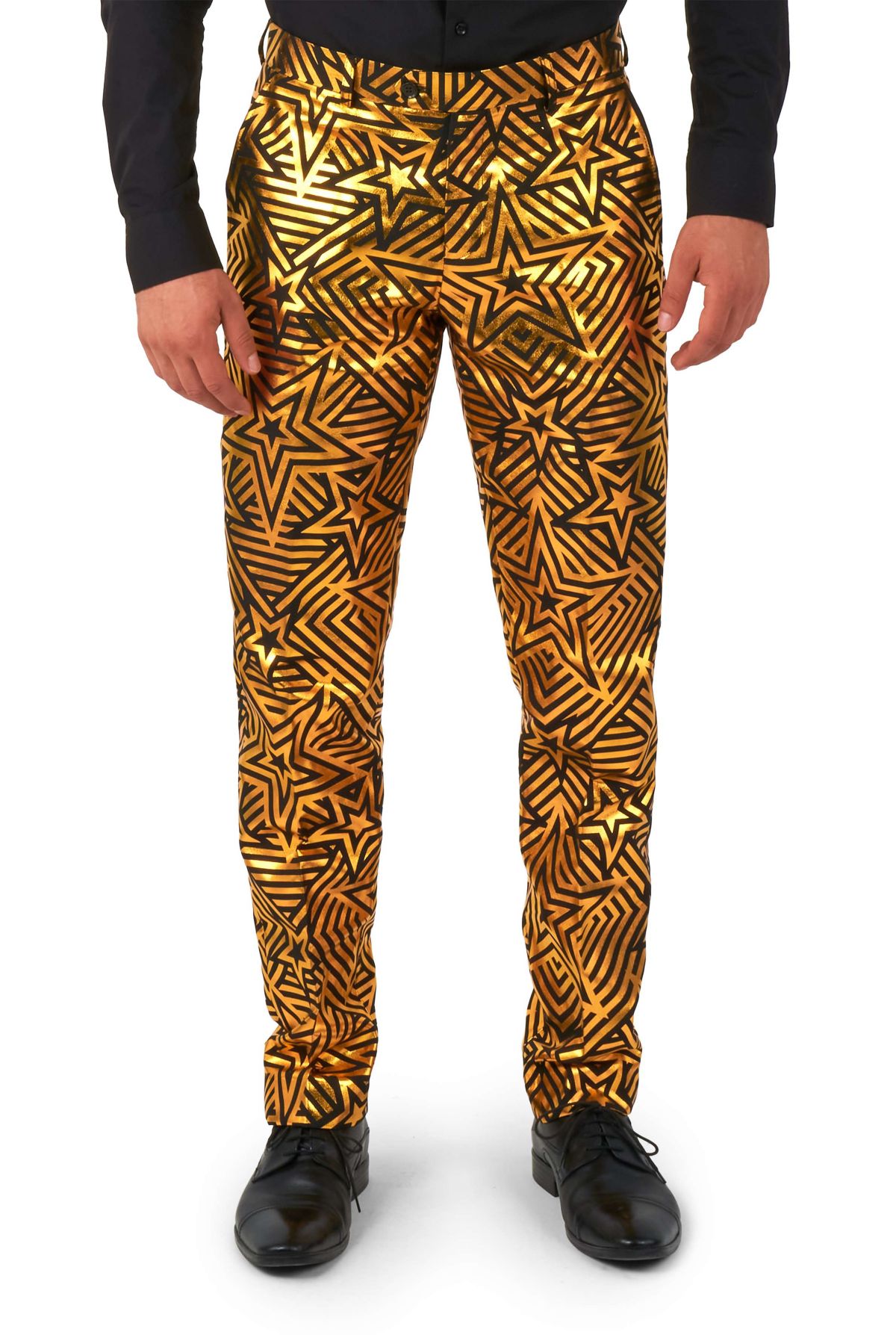 Golden Geo Star  2 Piece Suit + Tie