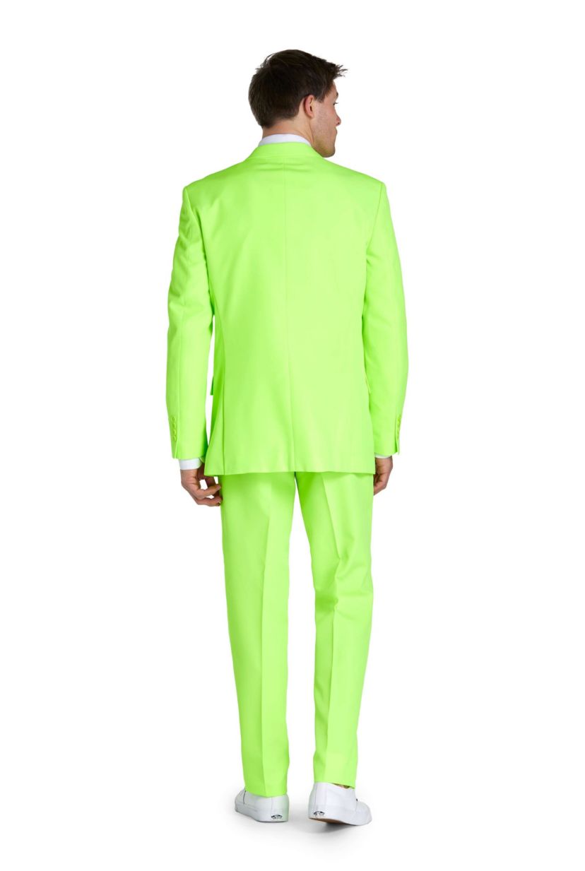 Neon Lucky Lime  2 Piece Suit + Tie