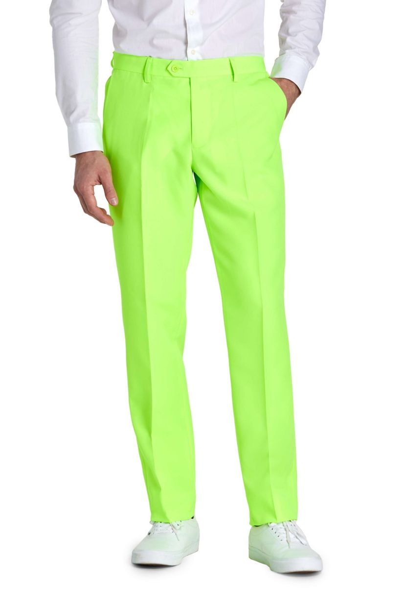 Neon Lucky Lime  2 Piece Suit + Tie