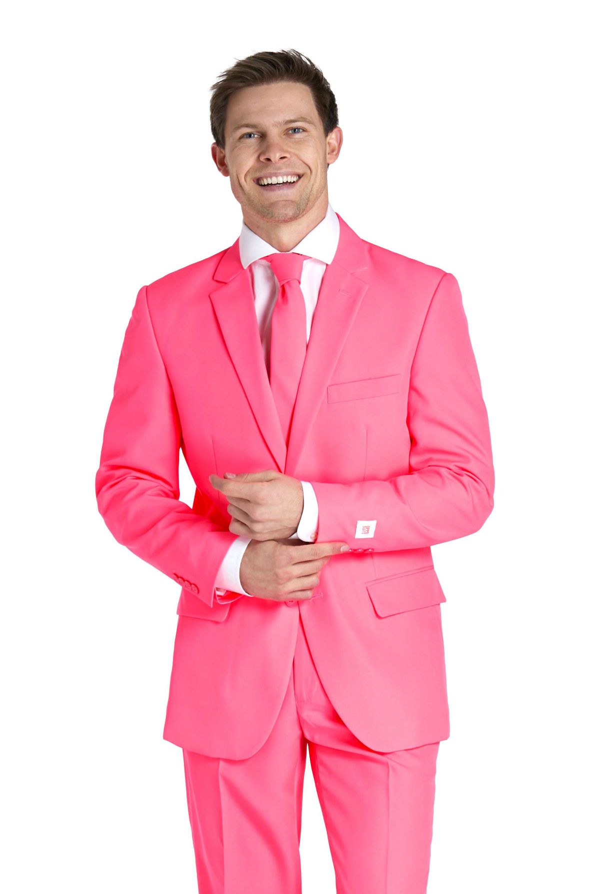 Neon Pink Power  2 Piece Suit + Tie
