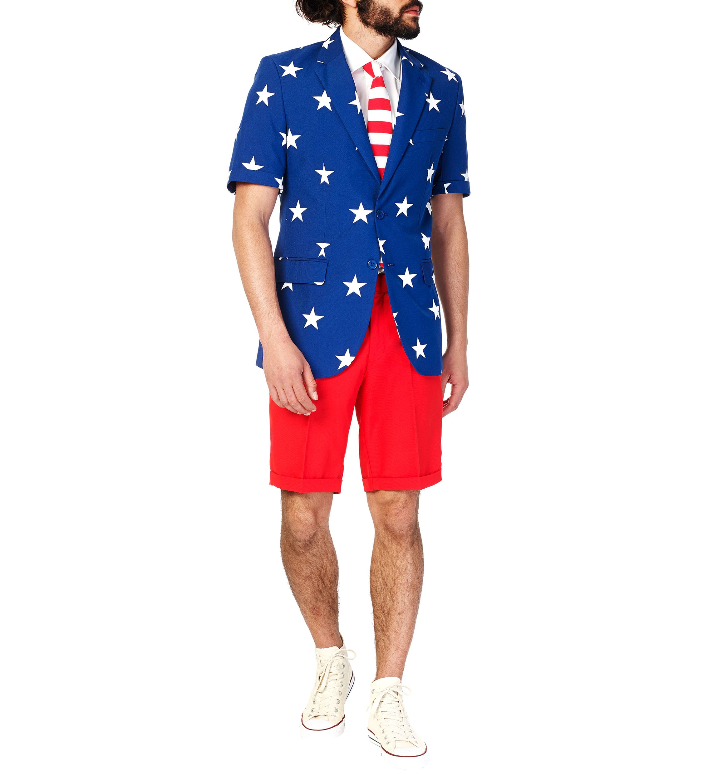 SUMMER Stars and Stripes  2 Piece Suit + Tie