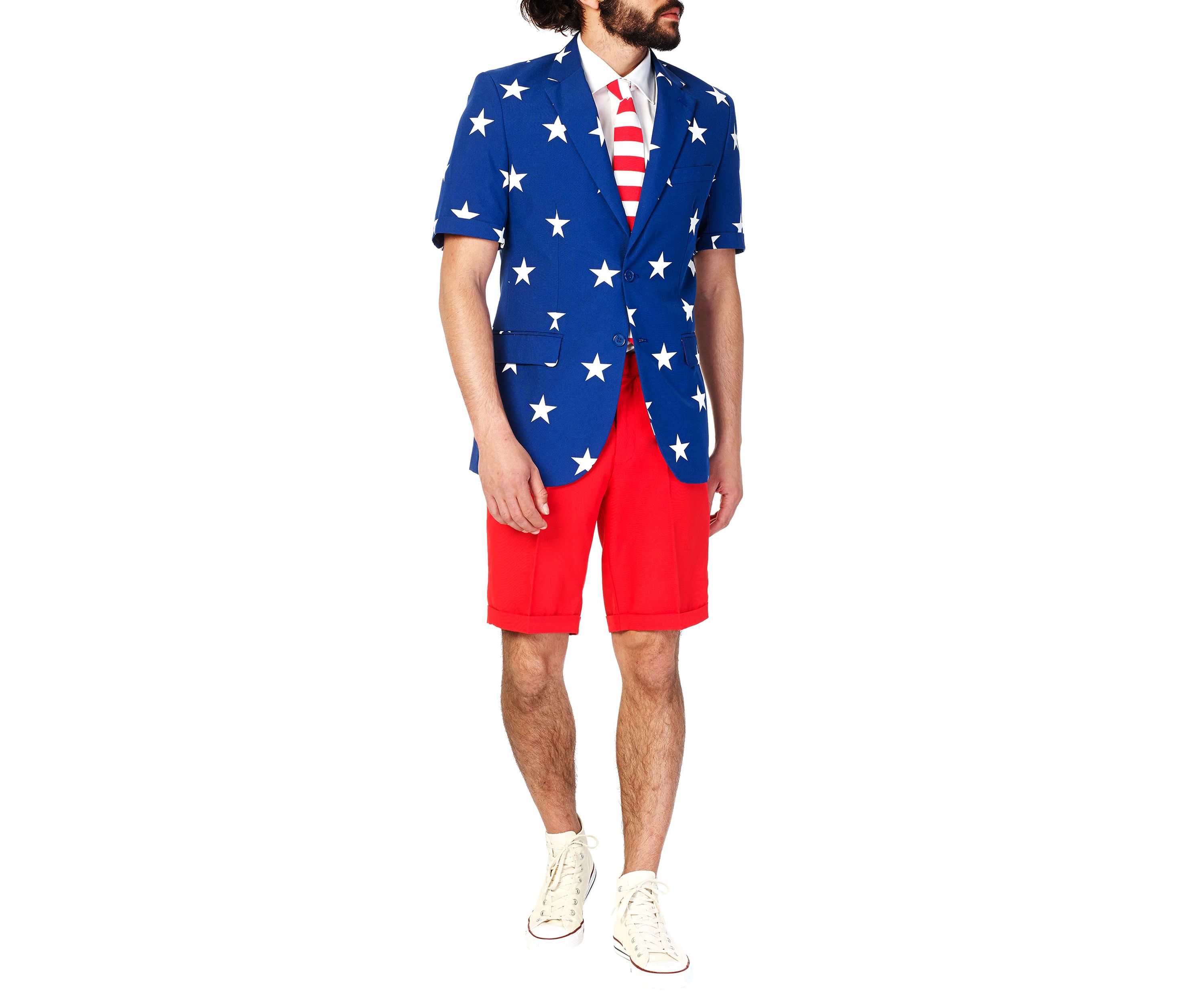 SUMMER Stars and Stripes  2 Piece Suit + Tie