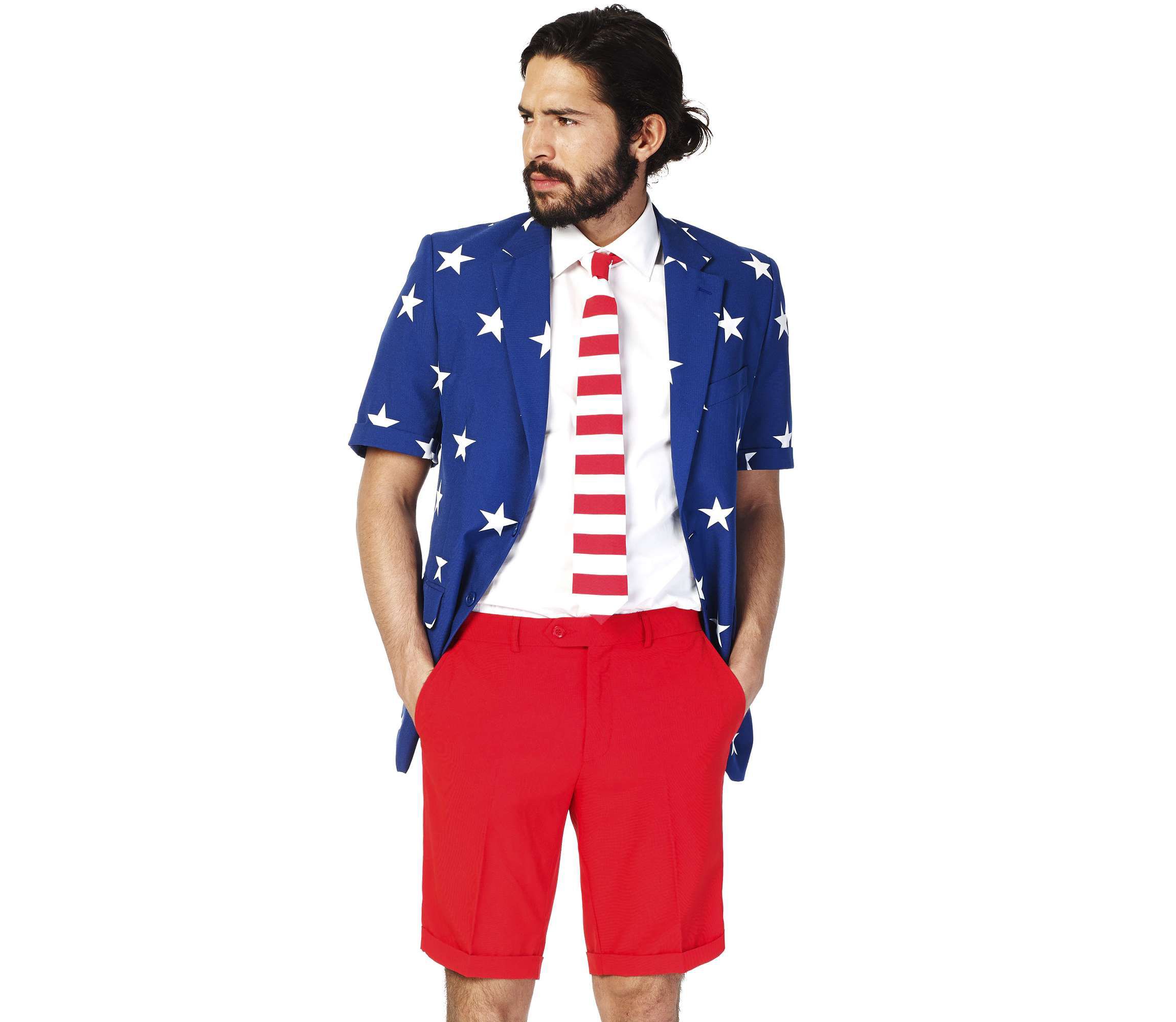 SUMMER Stars and Stripes  2 Piece Suit + Tie