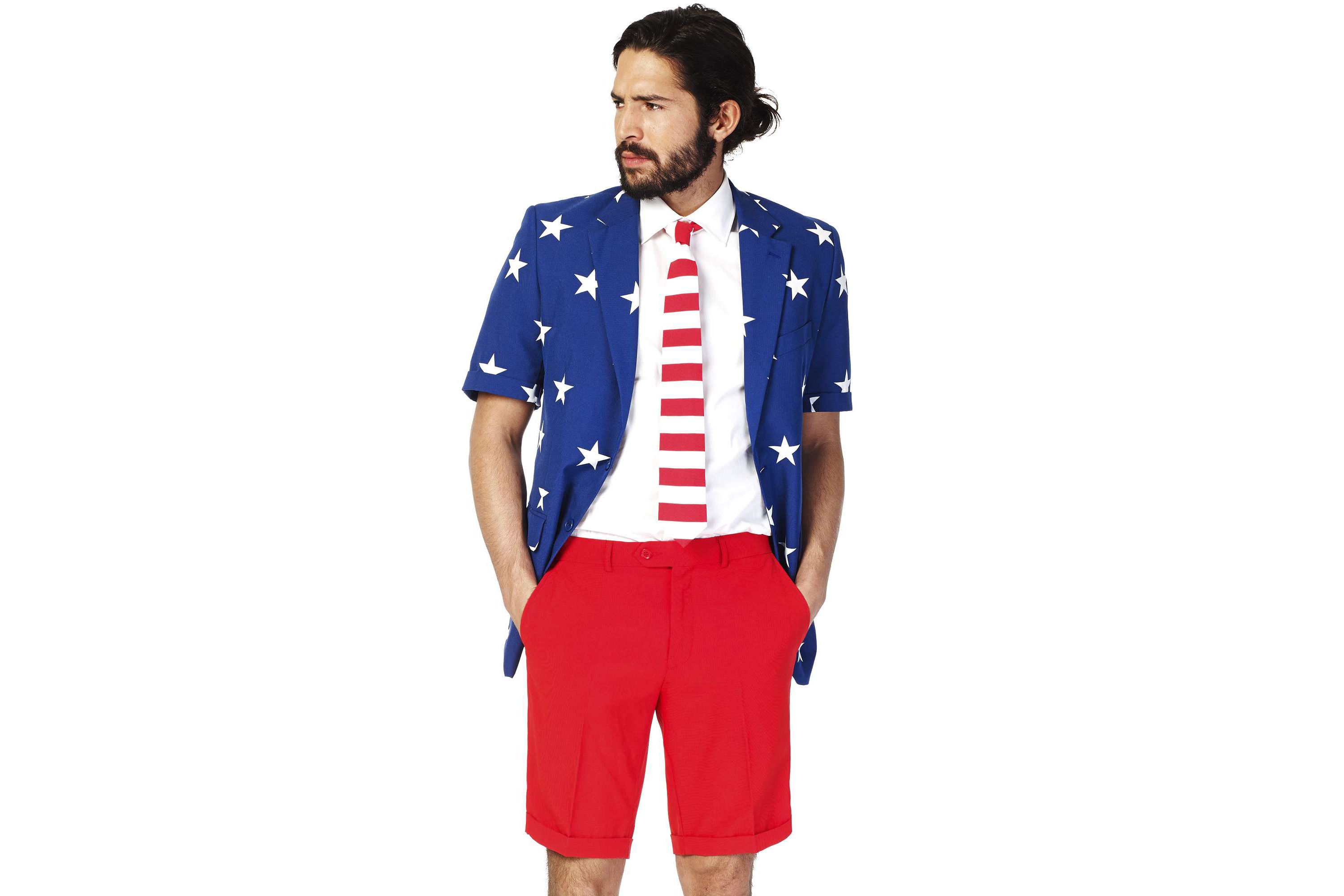 SUMMER Stars and Stripes  2 Piece Suit + Tie