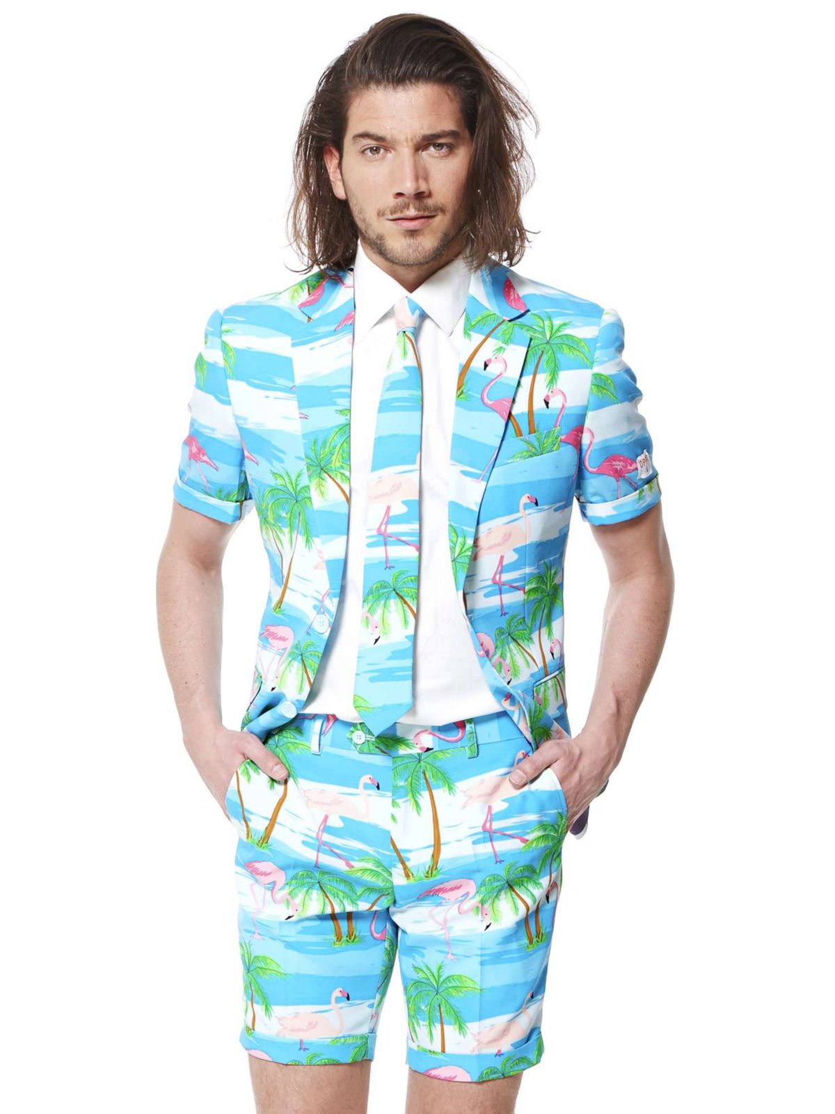 SUMMER Flaminguy  2 Piece Suit + Tie