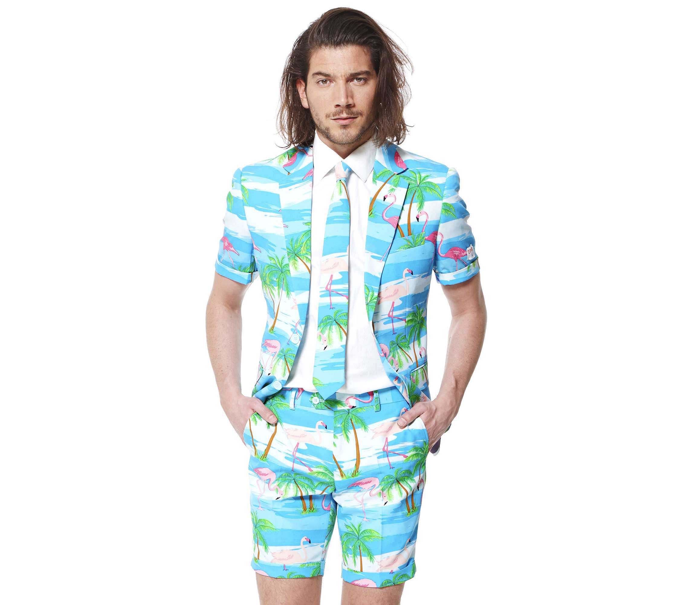 SUMMER Flaminguy  2 Piece Suit + Tie