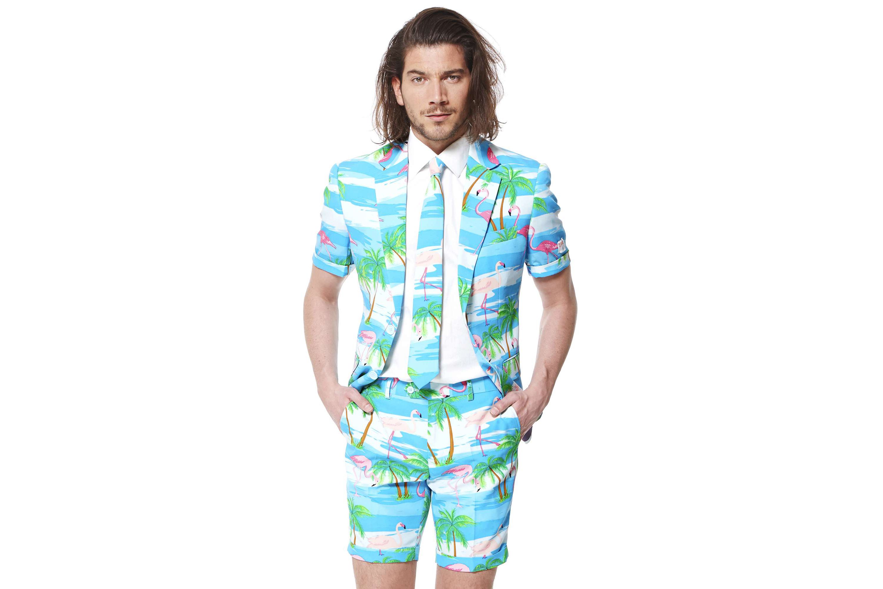 SUMMER Flaminguy  2 Piece Suit + Tie